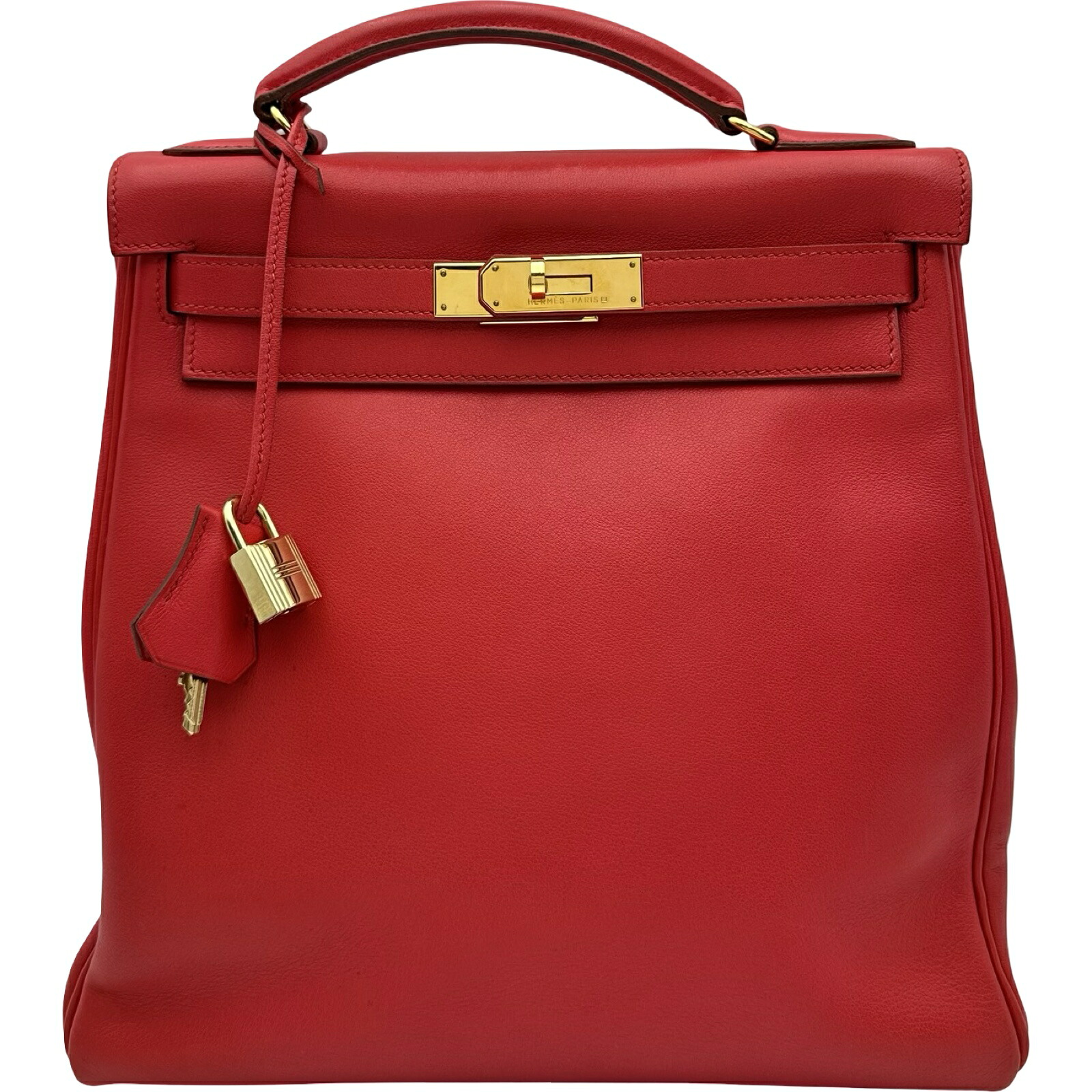 エルメス HERMES ケリー広告業GM □A刻 ルージュヴィフ ゴールド金具 ヴォーガリバー レディース 背嚢・デイパック【中古】