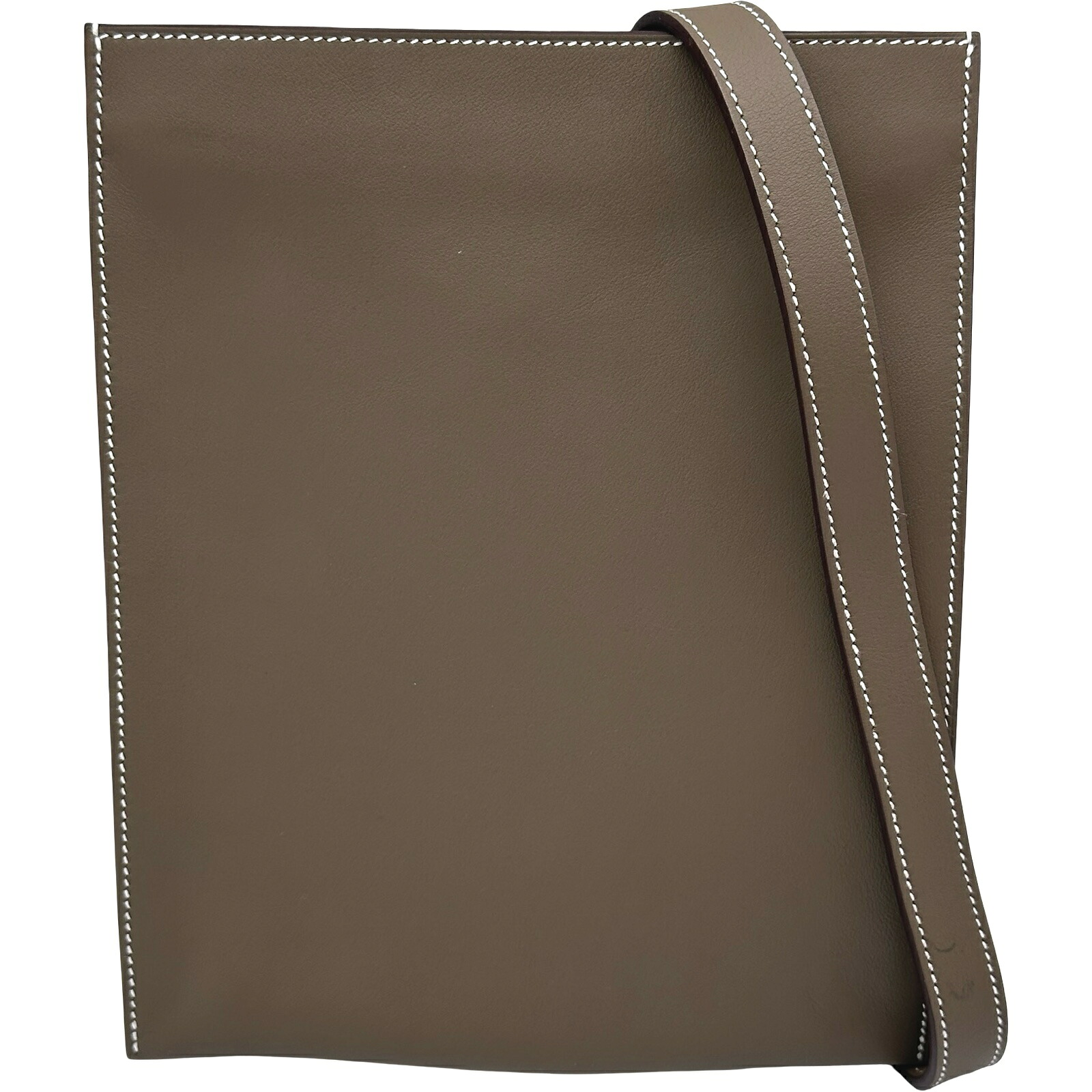 エルメス HERMES ポッシャンプリュス U刻 エトゥープ しろがね色金具 スイフト レディース ショルダーバッグ【中古】