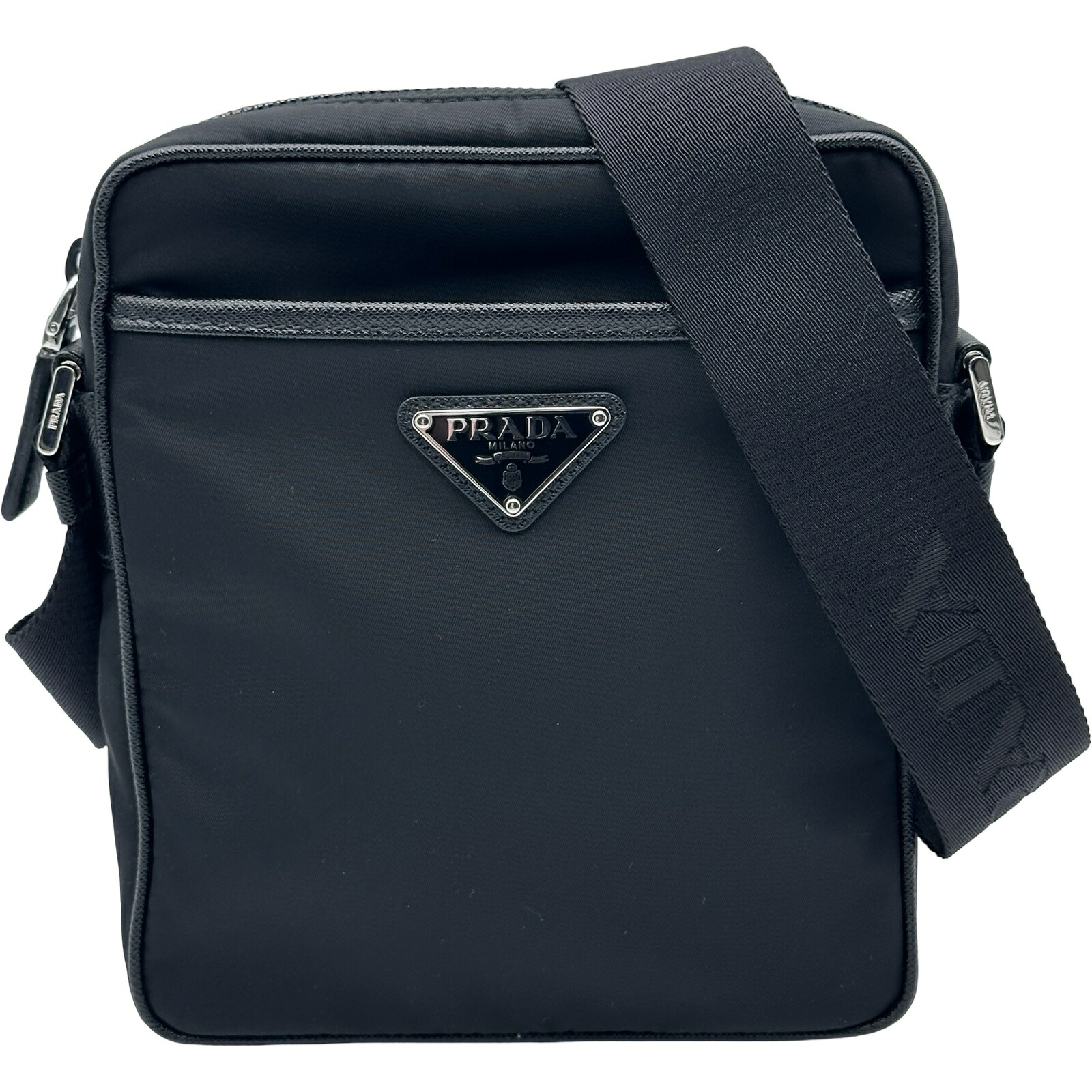 プラダ PRADA Re-Nylon ショルダーバッグ 2VH112 黒いこと ナイロン/サフィアーノ レディース ショルダーバッグ【中古】