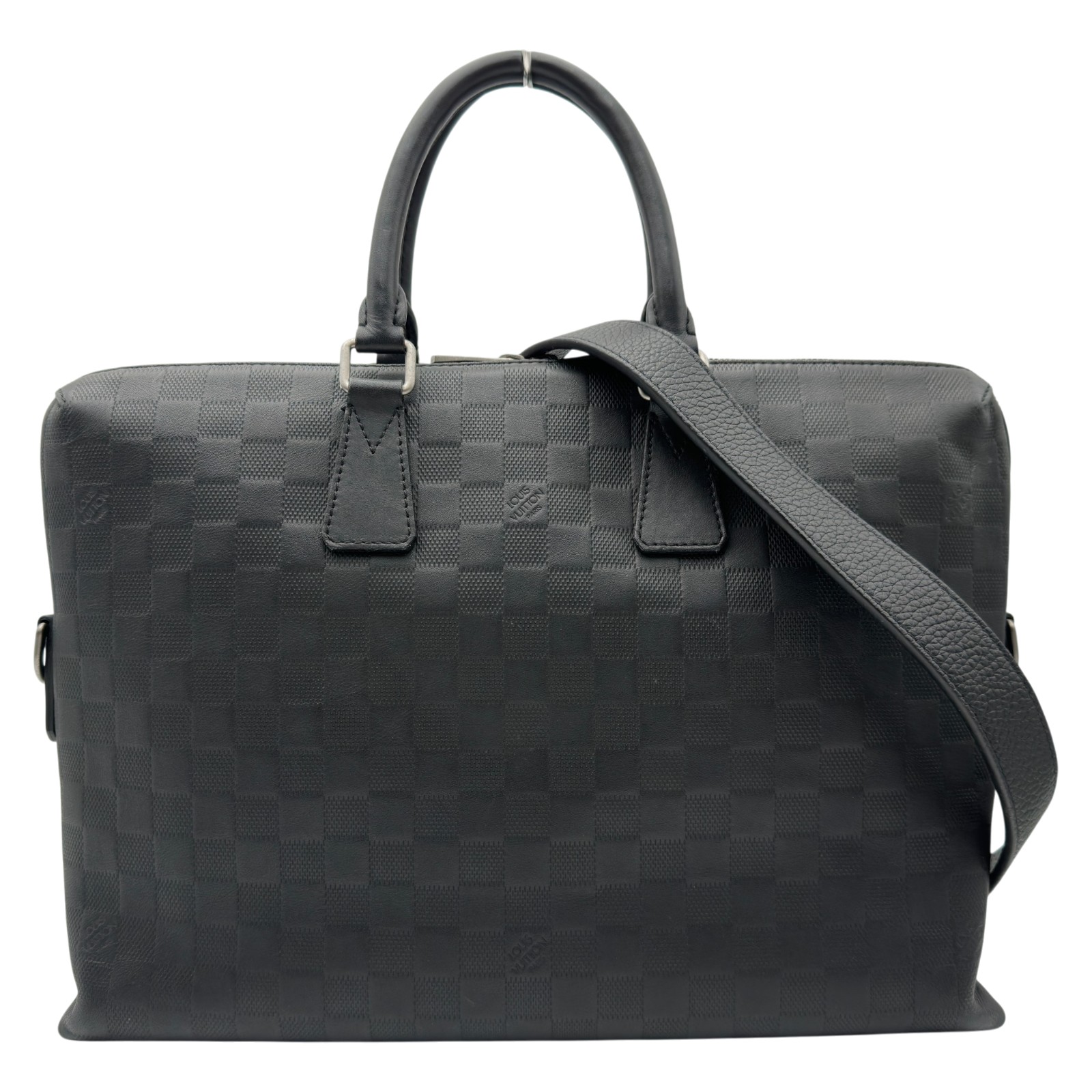 ルイ・ヴィトン LOUIS VUITTON ポルトドキュマン・ジュール N41248 黒いこと ダミエアンフィニ/なめし革 メンズ ブリーフ容れもの【中古】