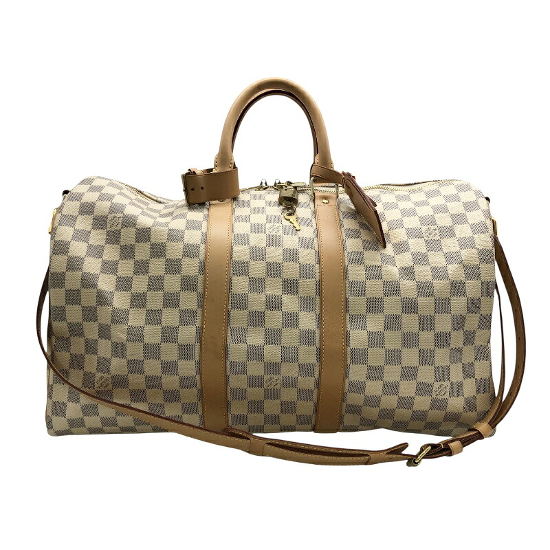 【6/1～ 最大限度30,000円OFF引き換え証！】ルイ・ヴィトン LOUIS VUITTON キーポルバンドリエール45 N48223 アズール PVC ユニ一発やる ボストンバッグ【中古】