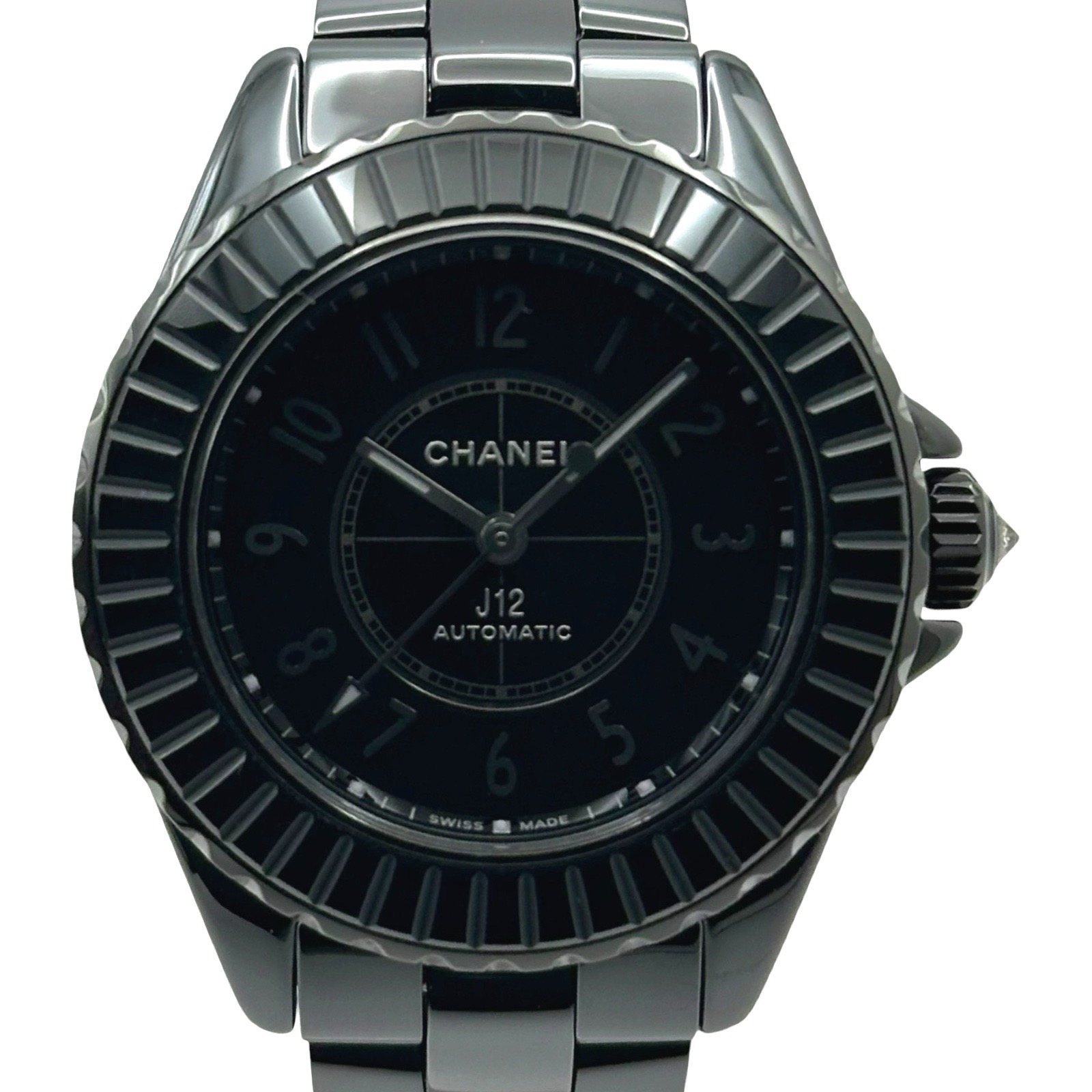 シャネル CHANEL J12 キャリバー 12.2 ～版 1 33MM H6784 黒いこと 陶芸 自動小銃一巻き ユニ一発やる ウォッチ【中古】