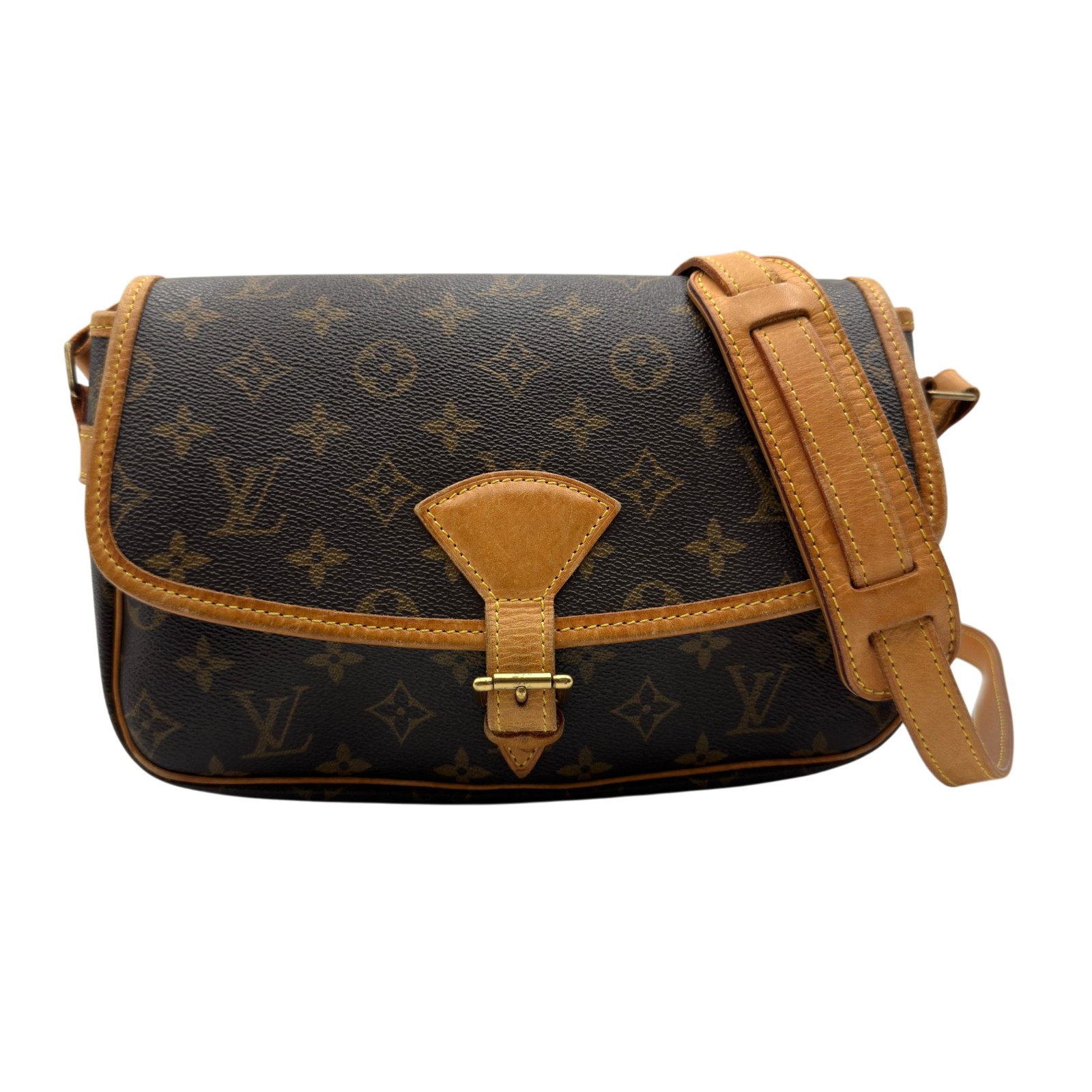 ルイ・ヴィトン LOUIS VUITTON ソローニュ M42250 赤銅色 モノグラム/なめし革 レディース ショルダーバッグ【中古】