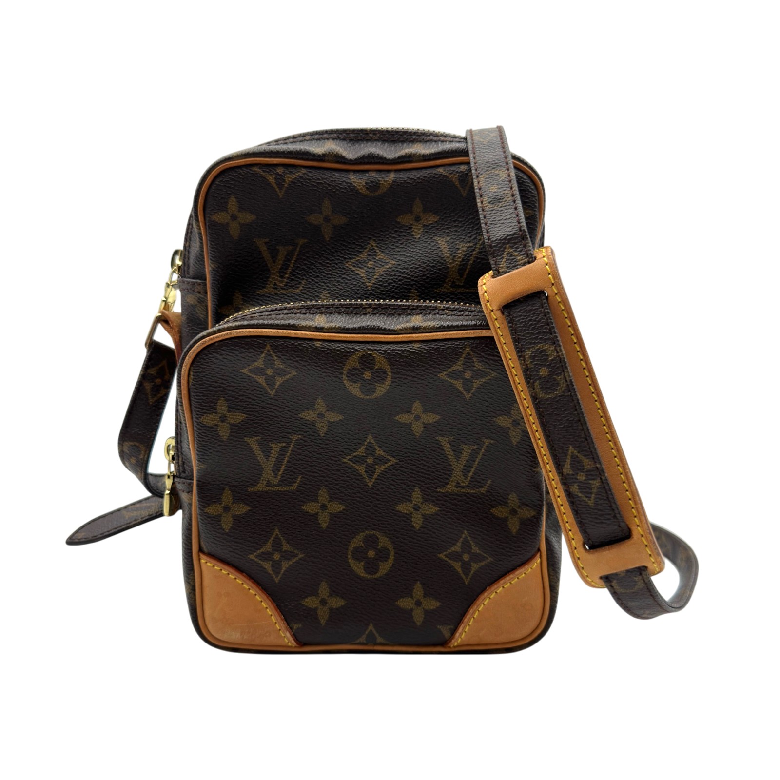 ルイ・ヴィトン LOUIS VUITTON アマゾン M45236 ブラウン モノグラム/レザー レディース ショルダーバッグ【中古】