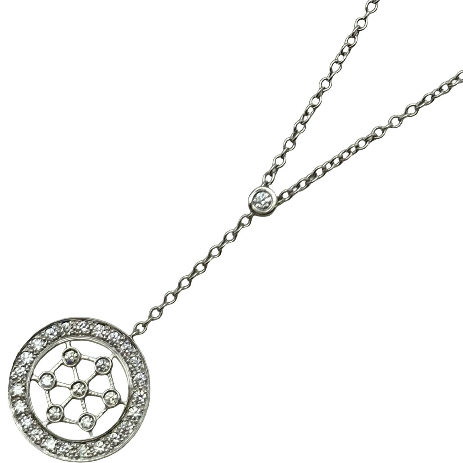 ティファニー TIFFANY&CO ヴォアールネックレス プラチナ Pt950 ダイヤモンド ジュエリー【中古】|OKURA(おお蔵)店