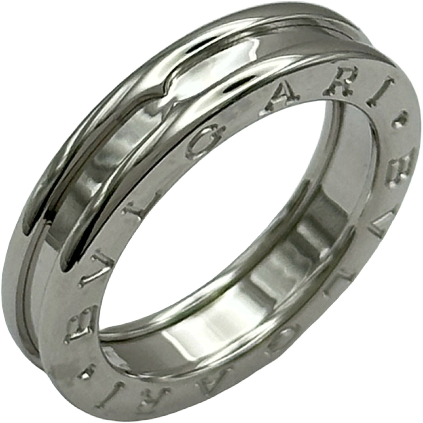 ブルガリ BVLGARI ビーゼロワンリング1バンド(XS) ホワイトゴールド 750 ジュエリー【中古】｜OKURA（おお蔵）店