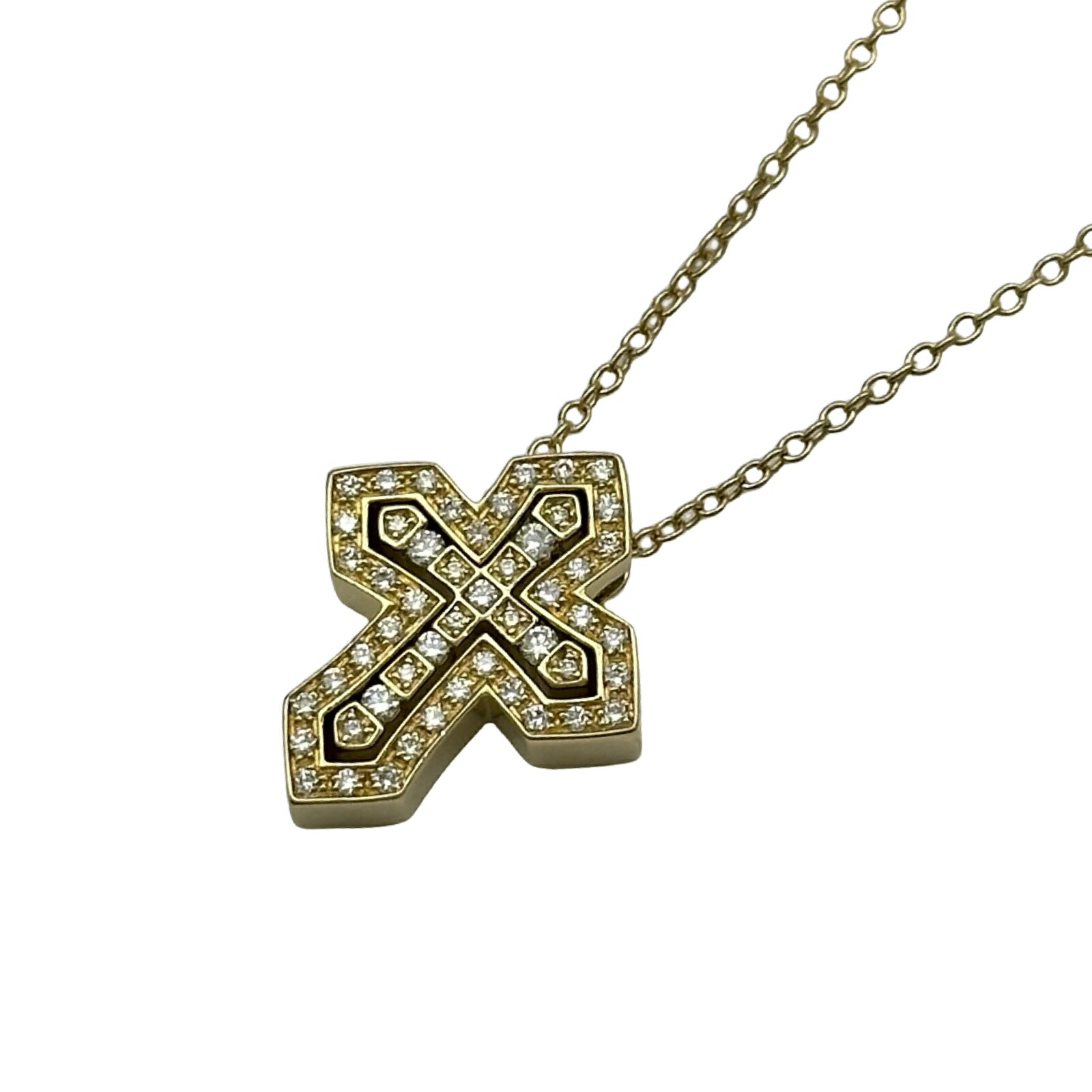 ダミアーニ DAMIANI ベルエポッククラウンネックレスS ゴールド 750 ダイヤモンド ジュエリー【中古】｜OKURA（おお蔵）店