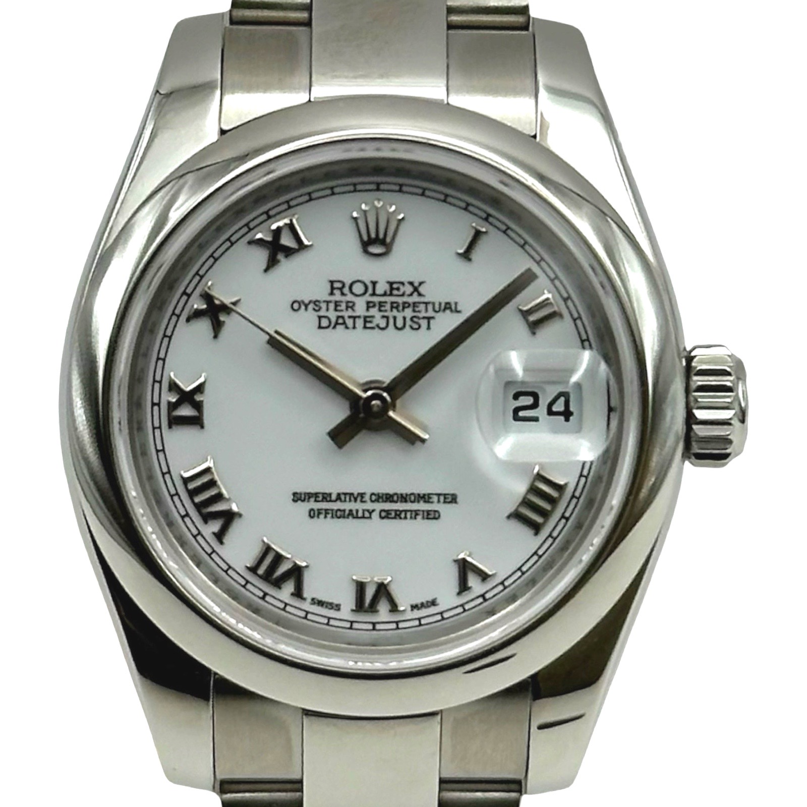 【6/1～ 最大限度30,000円OFF引き換え証！】ロレックス ROLEX デイトジャスト 26 179160 白いこと ステンレス鋼スチール写真 自動小銃一巻き レディース ウォッチ【中古】