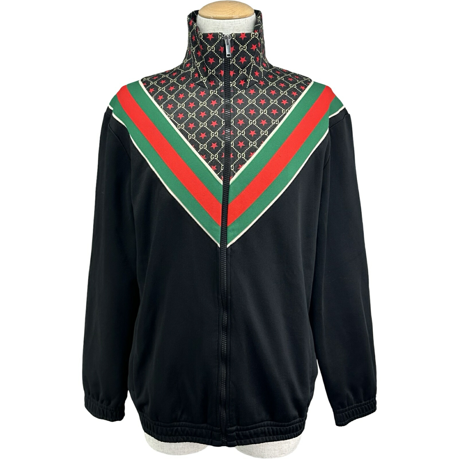 【6/1～ 最大限度30,000円OFF引き換え証！】グッチ GUCCI GGはやりっ児総柄貨物自動車上衣 575734 黒いこと ポリエステル メンズ 余分の物アウター【中古】