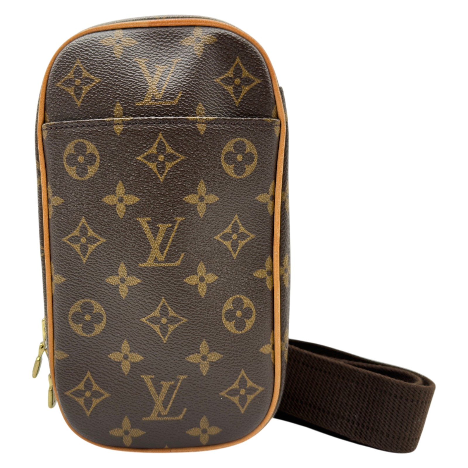 ルイ・ヴィトン LOUIS VUITTON ポシェット・ガンジュ M51870 ブラウン モノグラム/レザー レディース ボディバッグ【中古】|OKURA(おお蔵)店