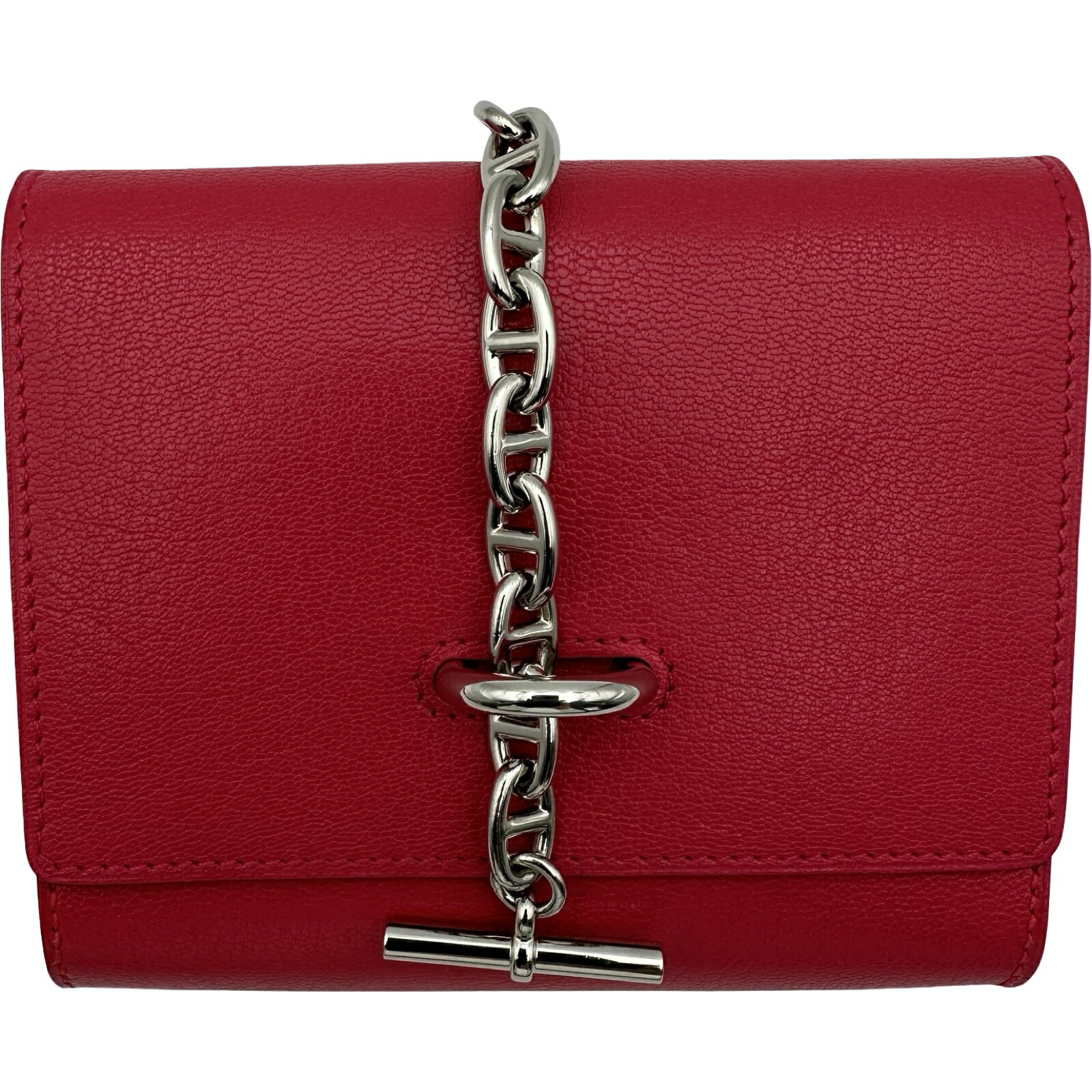 【6/1～ 最大限度30,000円OFF引き換え証！】エルメス HERMES シェーヌダンクルトゥーゴー B刻 ローズエクストリーム しろがね色金具 シェブルシャムキラ レディース ショルダーバッグ【中古】