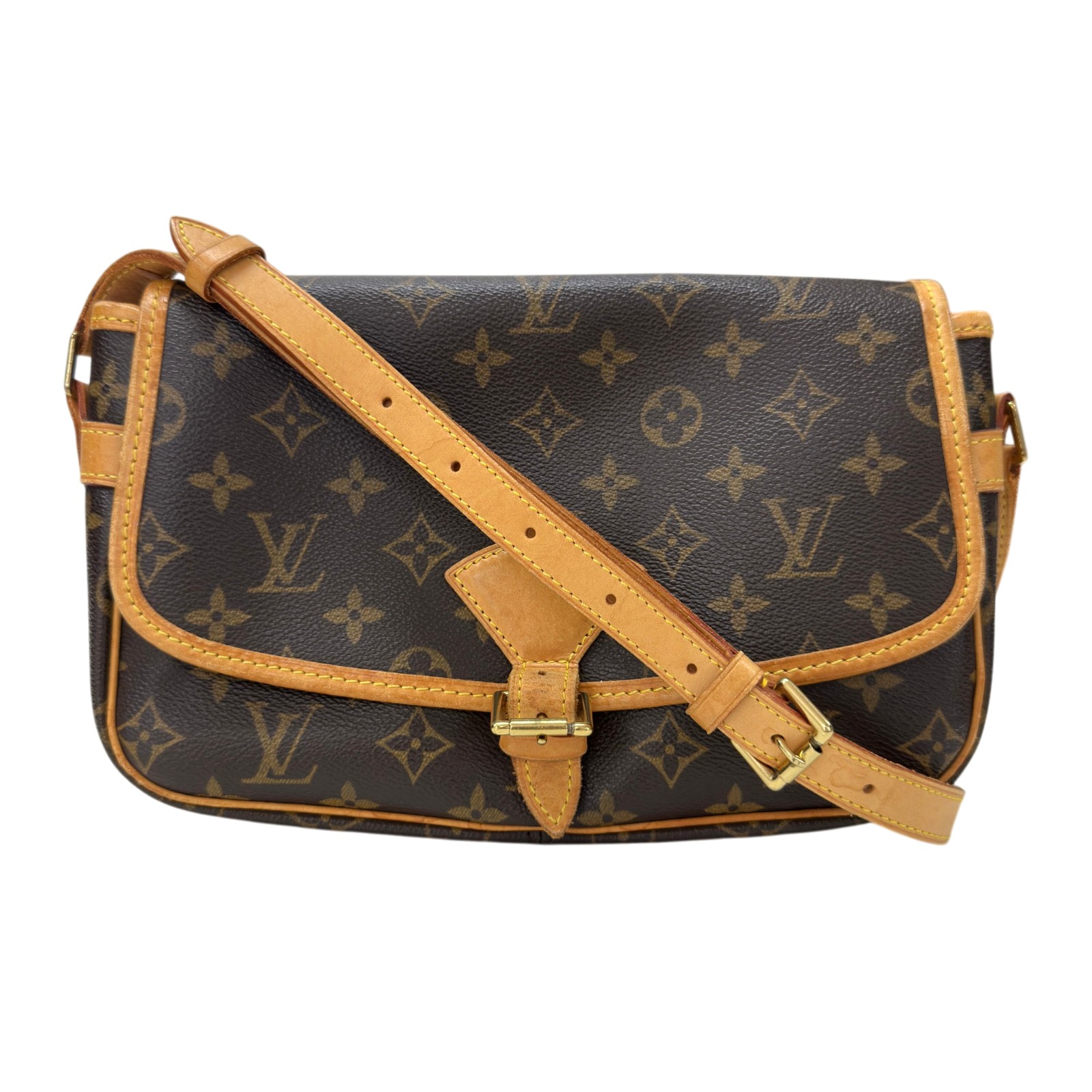 【6/1～ 最大限度30,000円OFF引き換え証！】ルイ・ヴィトン LOUIS VUITTON ソローニュ M42250 赤銅色 モノグラム/なめし革 レディース ショルダーバッグ【中古】