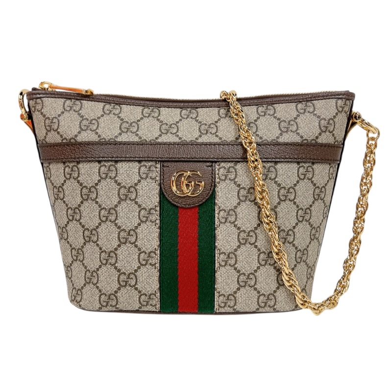 【6/1～ 最大限度30,000円OFFクーポン券！】グッチ GUCCI オフィディアGGスプリームショルダーバッグ 781397 ベージュ ゴールド金具 PVC ユニ一発やる ショルダーバッグ【中古】