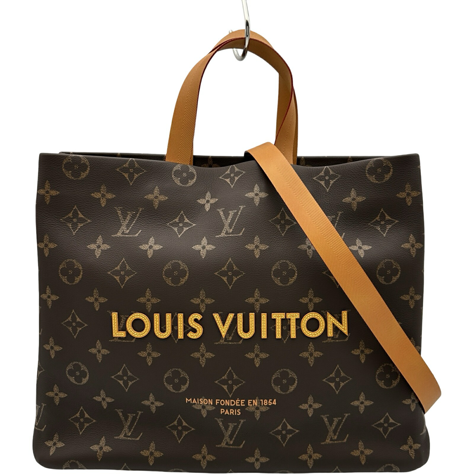 【6/1～ 最大限度30,000円OFF引き換え証！】ルイ・ヴィトン LOUIS VUITTON ショッパー・トートMM M13928 赤銅色 モノグラム/なめし革 レディース トートバッグ【中古】