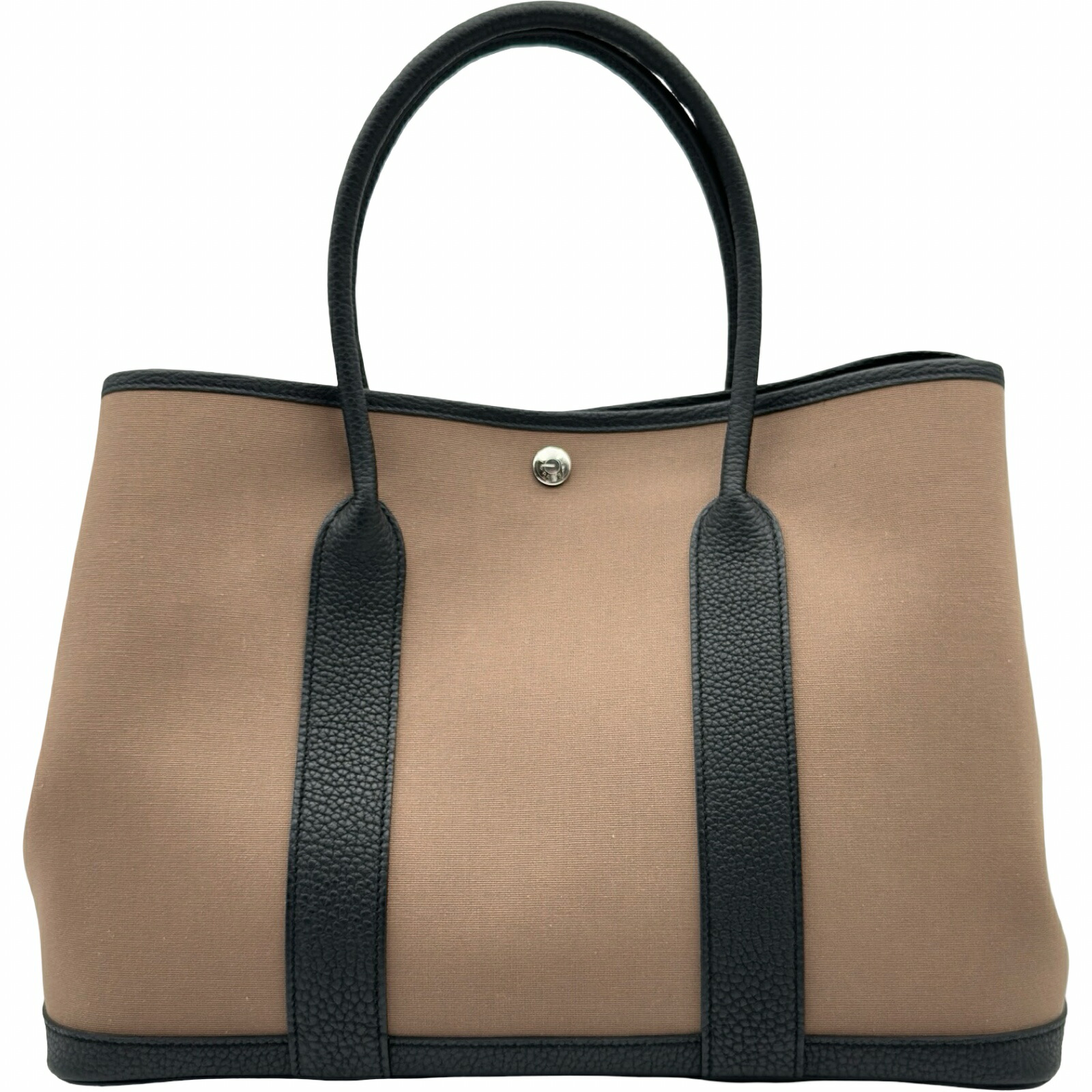 【6/1～ 最大限度30,000円OFF引き換え証！】エルメス HERMES 苑地寄りあいPM K刻 エトゥープ/黒いこと トワル ネゴンダ ユニ一発やる トートバッグ【中古】