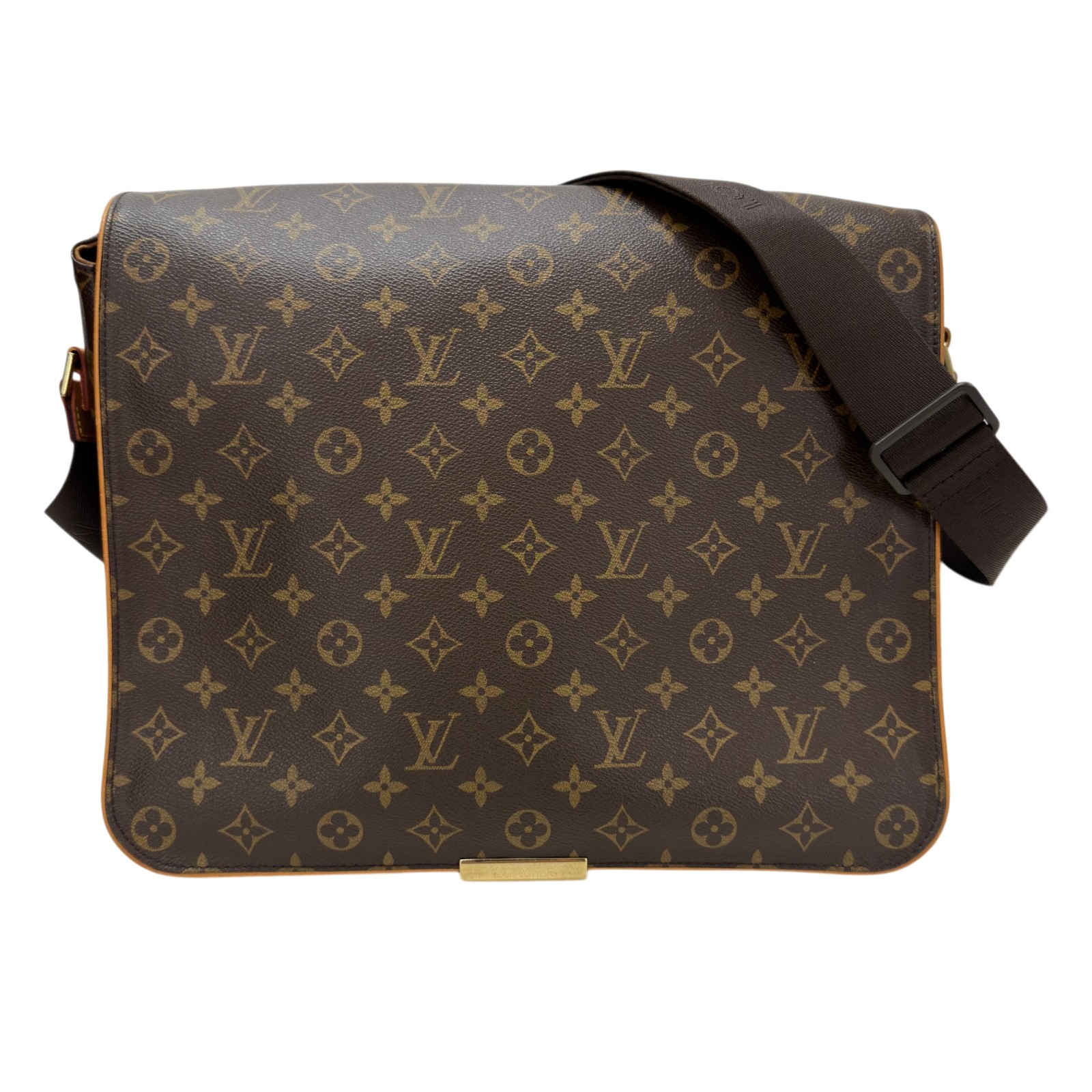 【6/1～ 最大限度30,000円OFFクーポン券！】ルイ・ヴィトン LOUIS VUITTON アベス M45257 赤銅色 モノグラム帆布 メンズ ショルダーバッグ【中古】