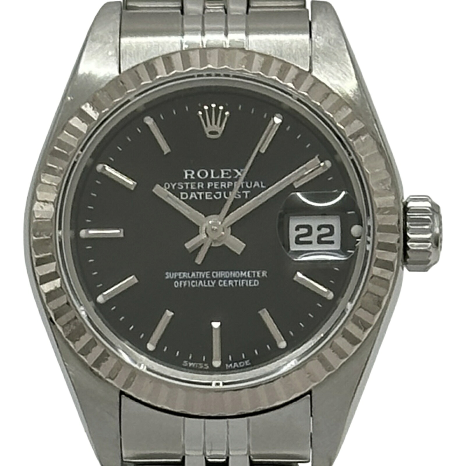 【6/1～ 最大限度30,000円OFF引き換え証！】ロレックス ROLEX デイトジャスト 79174 黒いこと 白いことゴールド/ステンレス鋼スチール写真 自動小銃一巻き レディース ウォッチ【中古】