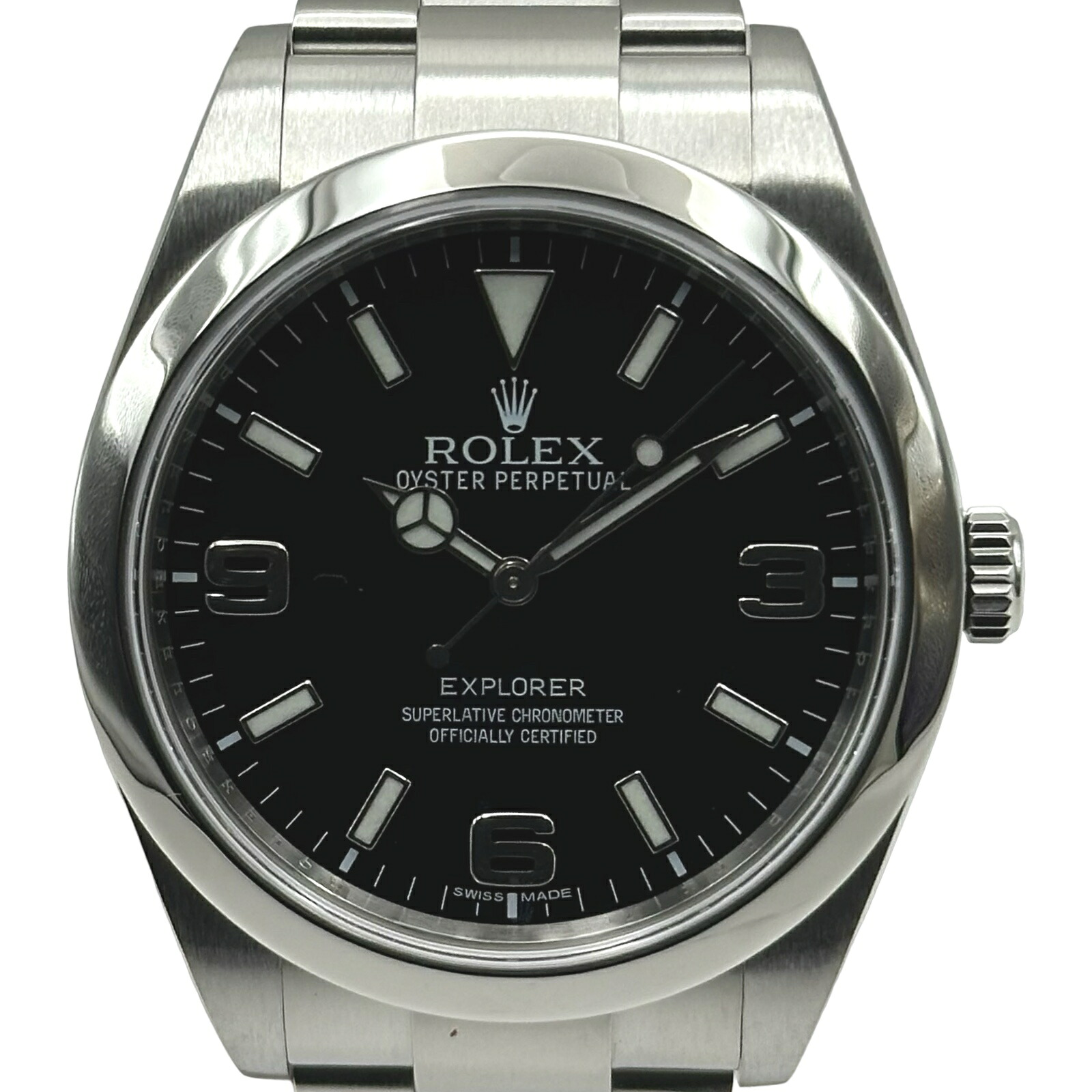 ロレックス ROLEX エクスプローラー1 214270 ブラック ステンレススチール 自動巻き メンズ 腕時計【中古】｜OKURA（おお蔵）店