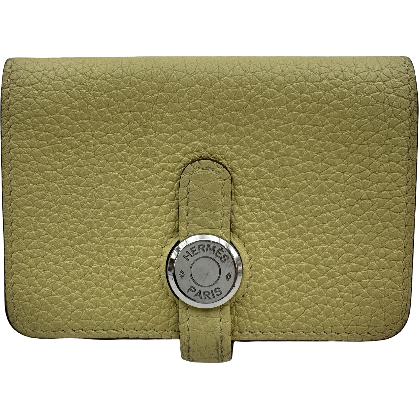 【6/1～ 最大限度30,000円OFFクーポン券！】エルメス HERMES ドゴンカードケース B目じるし ジョーヌプッサン しろがね色金具 トリヨン レディース 歌留多容れもの【中古】