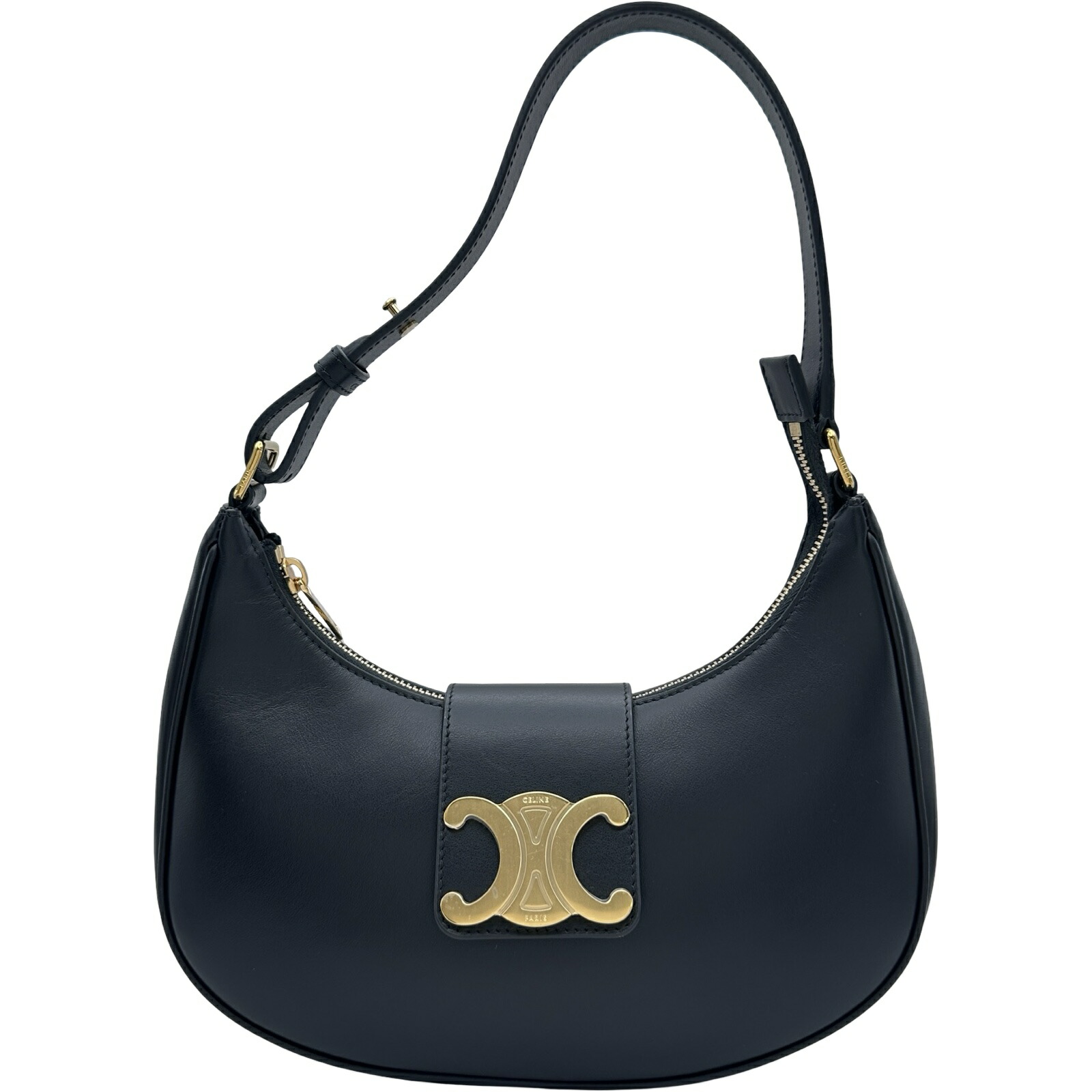 【6/1～ 最大限度30,000円OFFクーポン券！】セリーヌ CELINE アヴァ 並み並み 114493 黒いこと なめし革 レディース ショルダーバッグ【中古】
