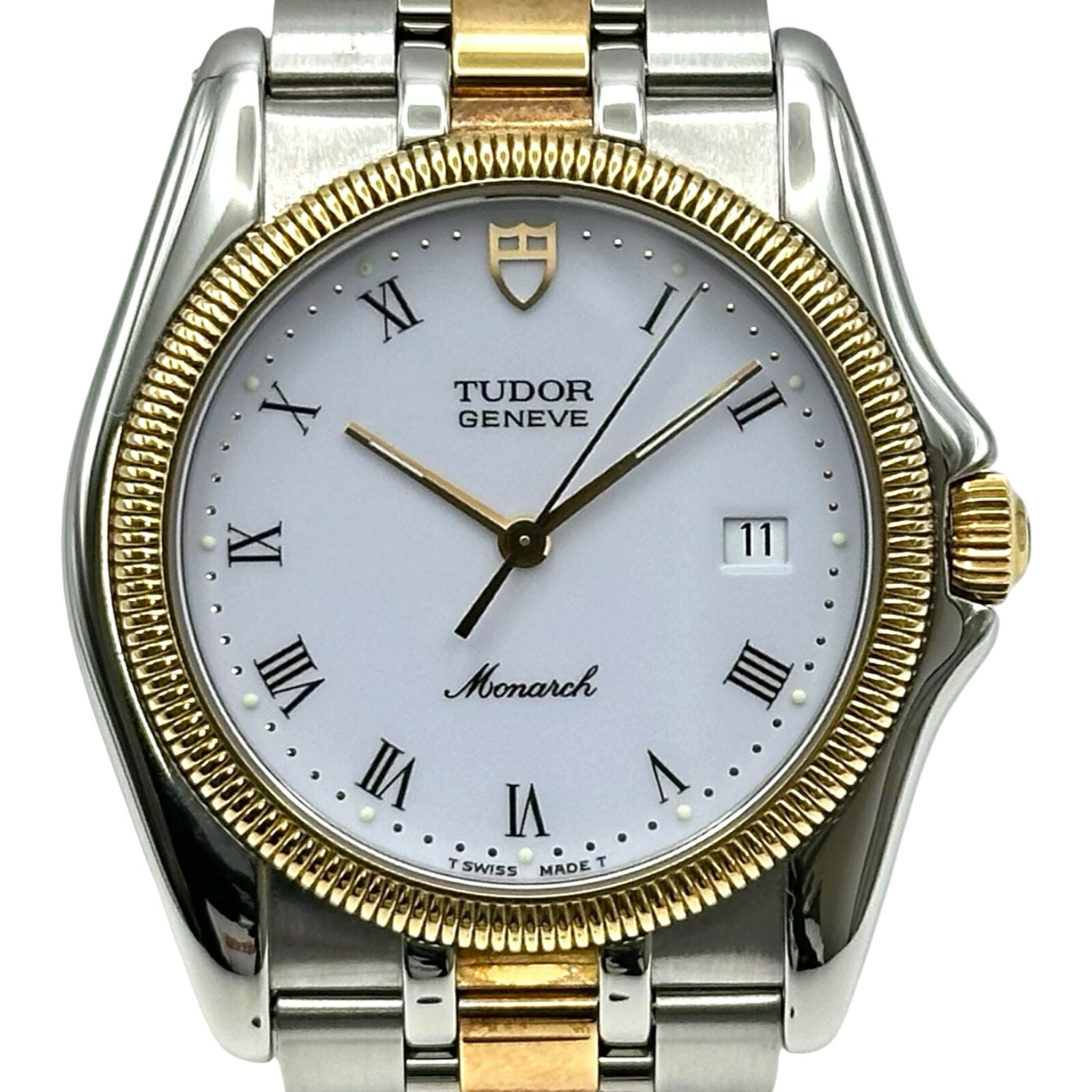 チューダー/チュードル TUDOR モナーク 15633 白いこと ゴールド/ステンレス鋼スチール写真 石英 メンズ ウオッチ【中古】