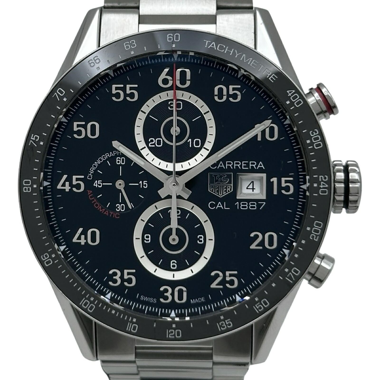 【6/1～ 最大限度30,000円OFF引き換え証！】タグ・ホイヤー TAG HEUER カレラ キャリバー1887 クロノグラフ CAR2A10.BA0799 黒いこと ステンレス鋼スチール写真 自動小銃一巻き メンズ ウオッチ【中古】