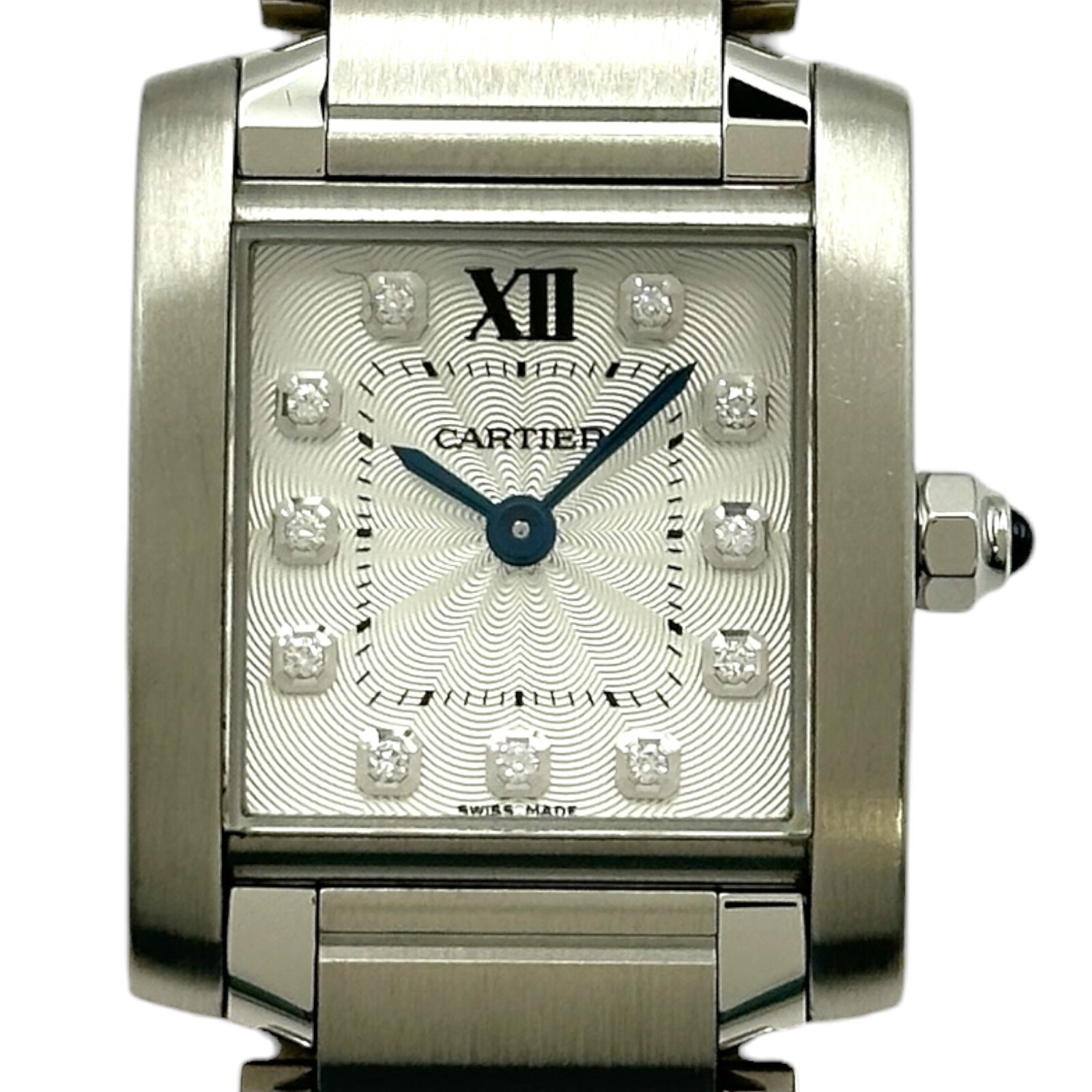 【6/1～ 最大限度30,000円OFF引き換え証！】カルティエ Cartier タンクフランセーズ SM WE110006 しろがね色 ステンレス鋼スチール写真 レディース ウォッチ【中古】