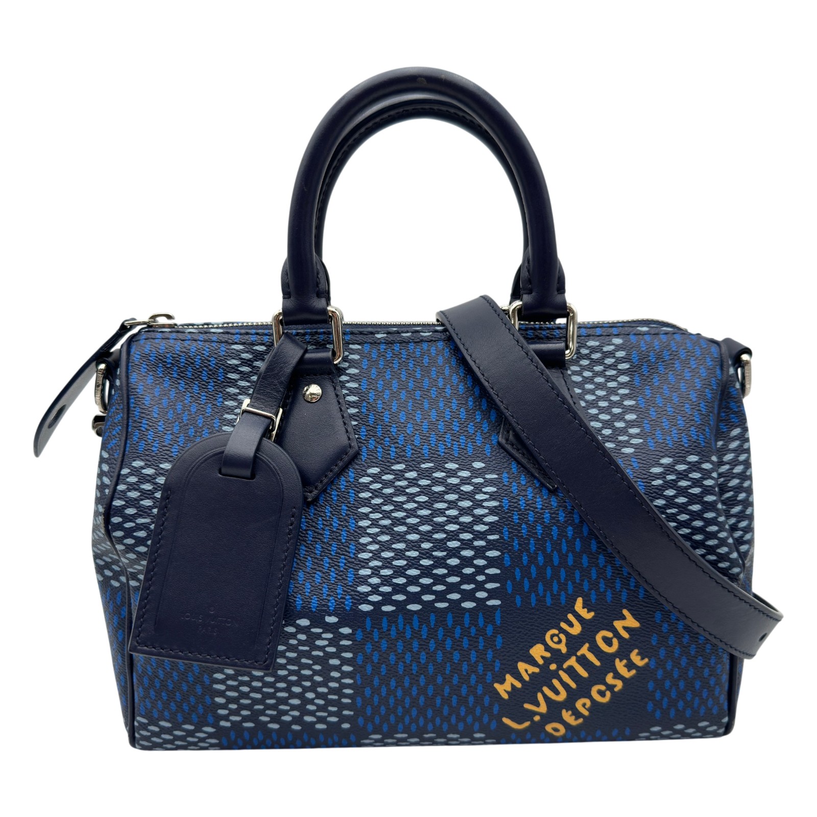 ルイ・ヴィトン LOUIS VUITTON スピーディ・バンドリエール25 N40691 米国海軍 ダミエヘリテージ/なめし革 メンズ ショルダーバッグ【中古】