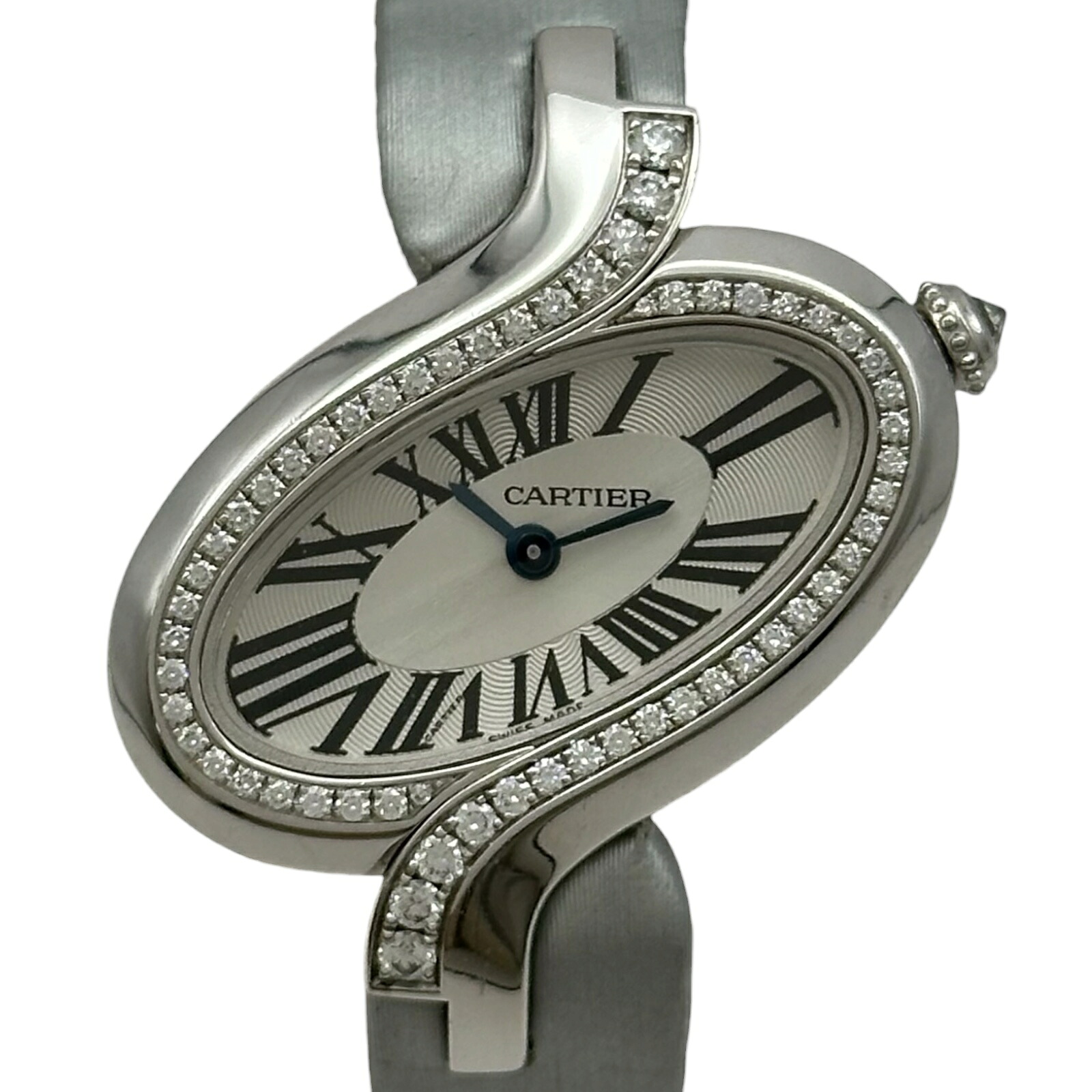 カルティエ Cartier デリス ドゥ カルティエ WG800014 シルバー ホワイトゴールド クオーツ レディース 腕時計【中古】|OKURA(おお蔵)店