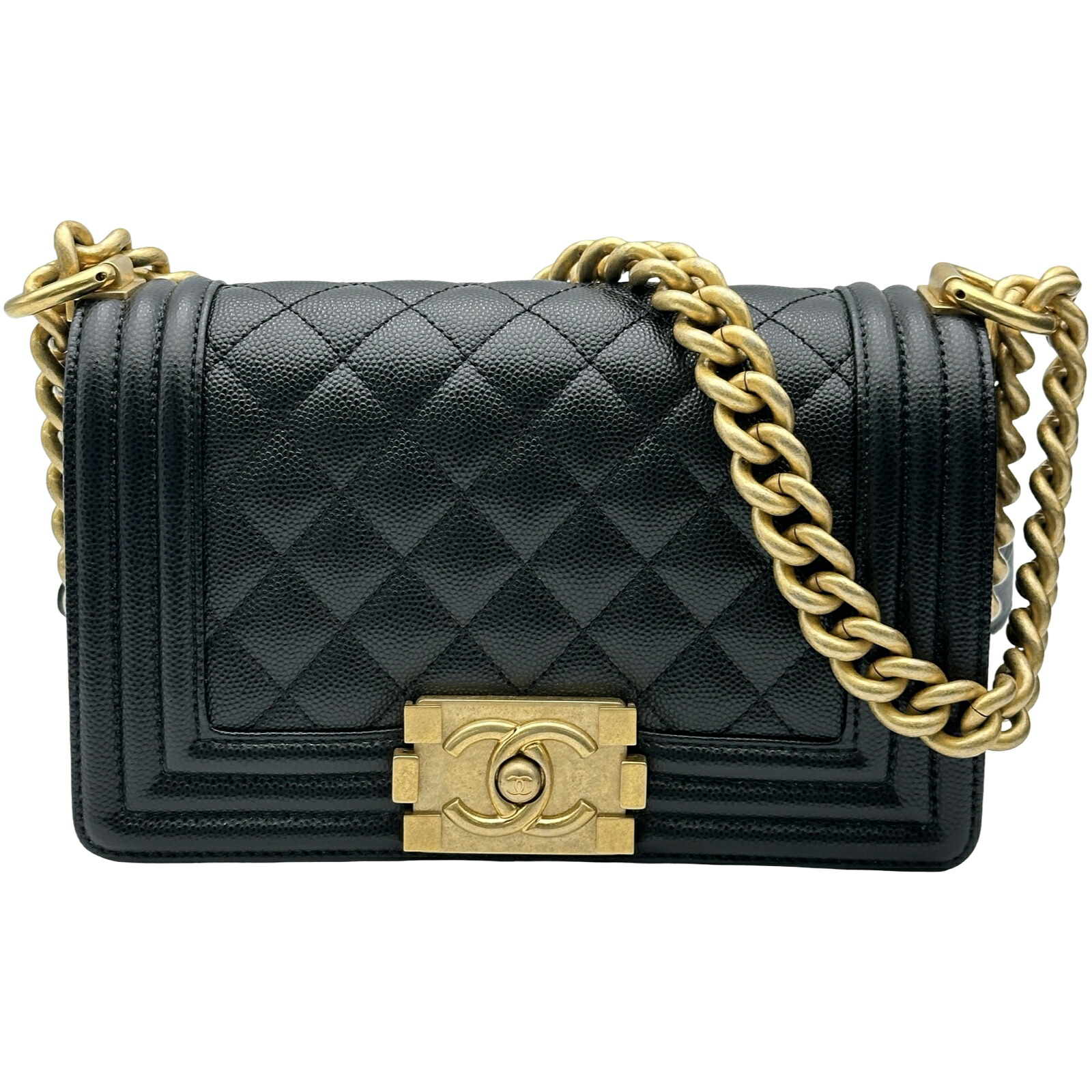 シャネル CHANEL ボーイシャネル20 A67085 ブラック ゴールド金具 キャビア レディース ショルダーバッグ【中古】|OKURA(おお蔵)店