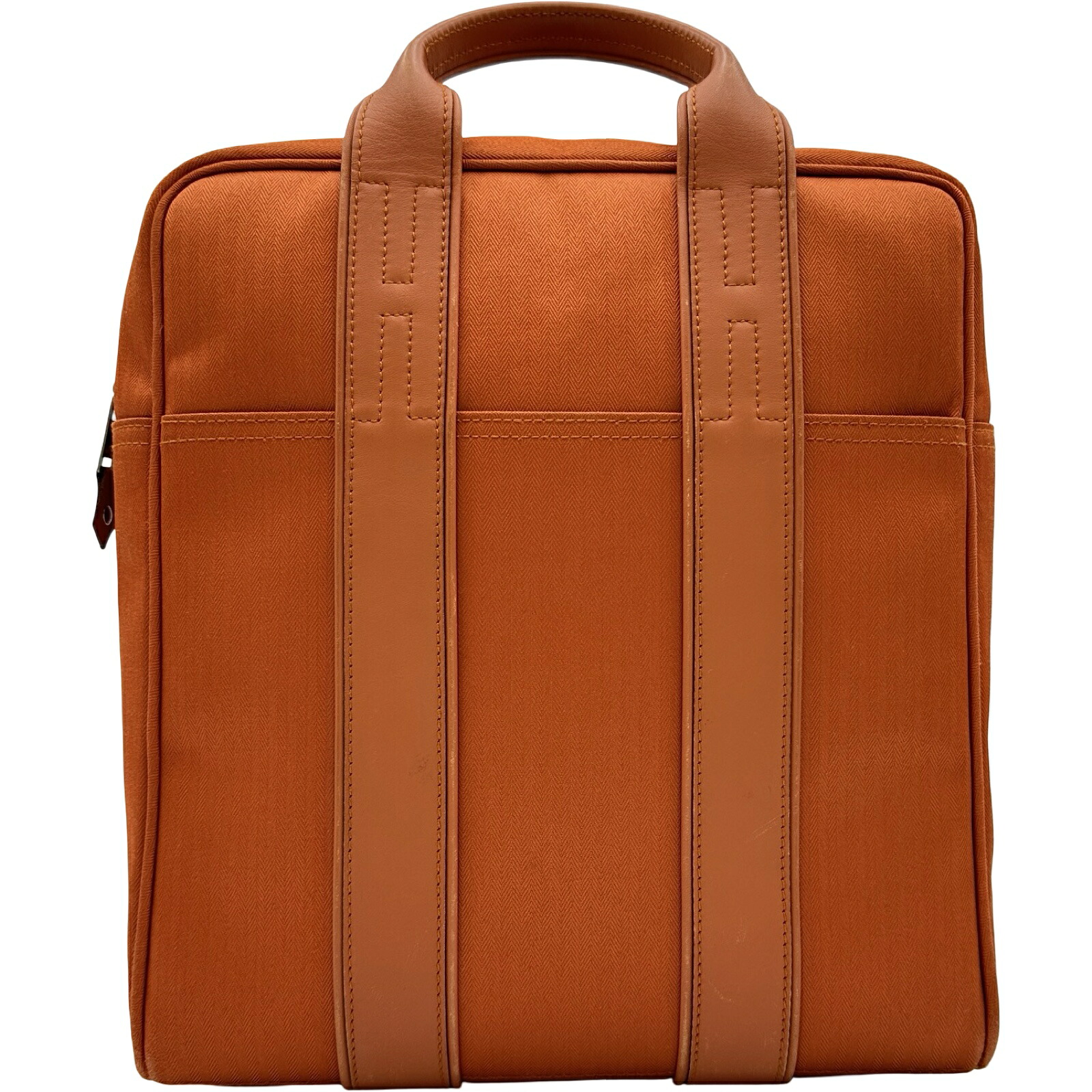 エルメス HERMES アカプルコサックアド オレンジ シルバー金具 トワル レディース リュック・デイパック【中古】｜OKURA（おお蔵）店