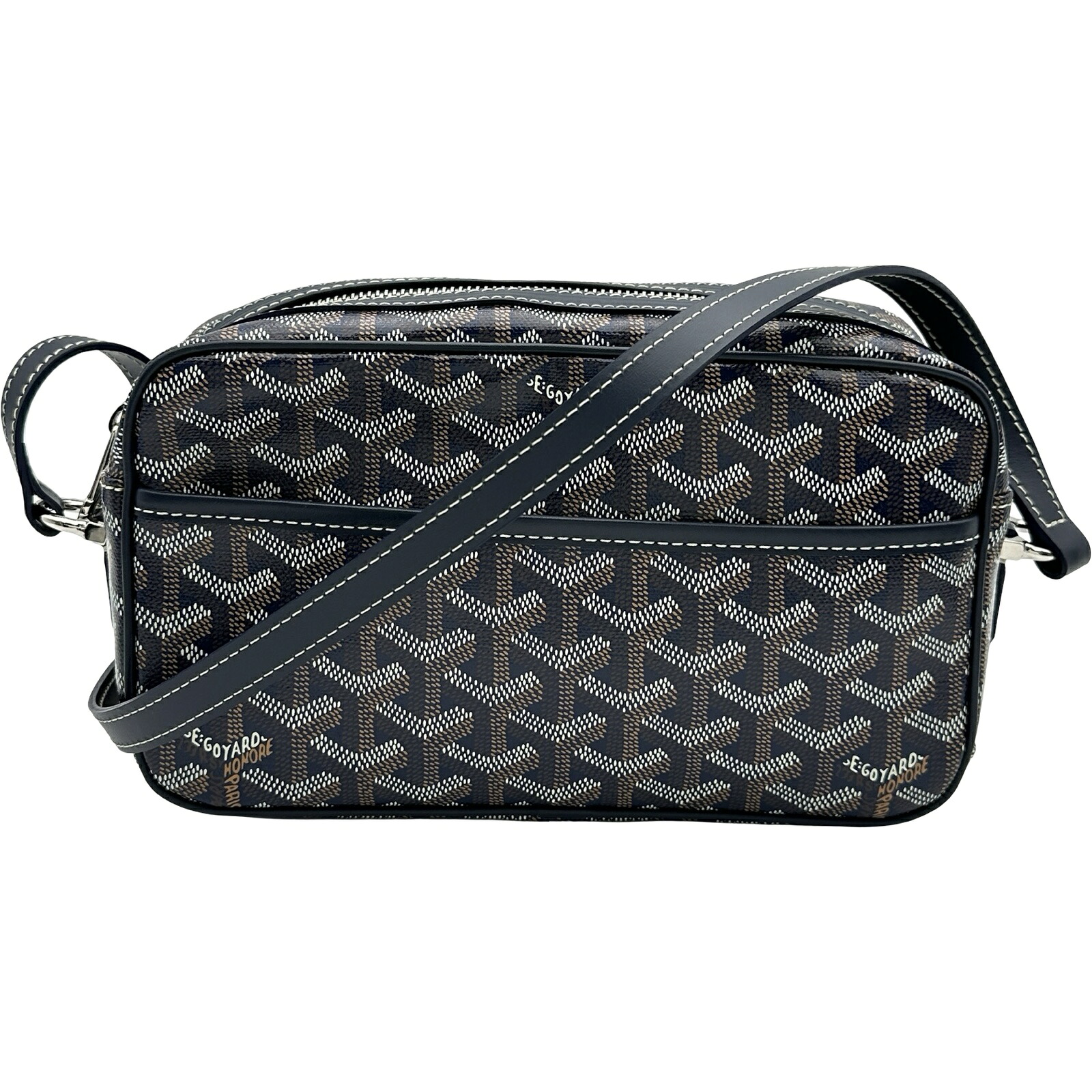 ゴヤール GOYARD 優勝杯頭を覆う物PM ネイビーブルー ゴヤールディンキャンバス レディース ショルダーバッグ【中古】
