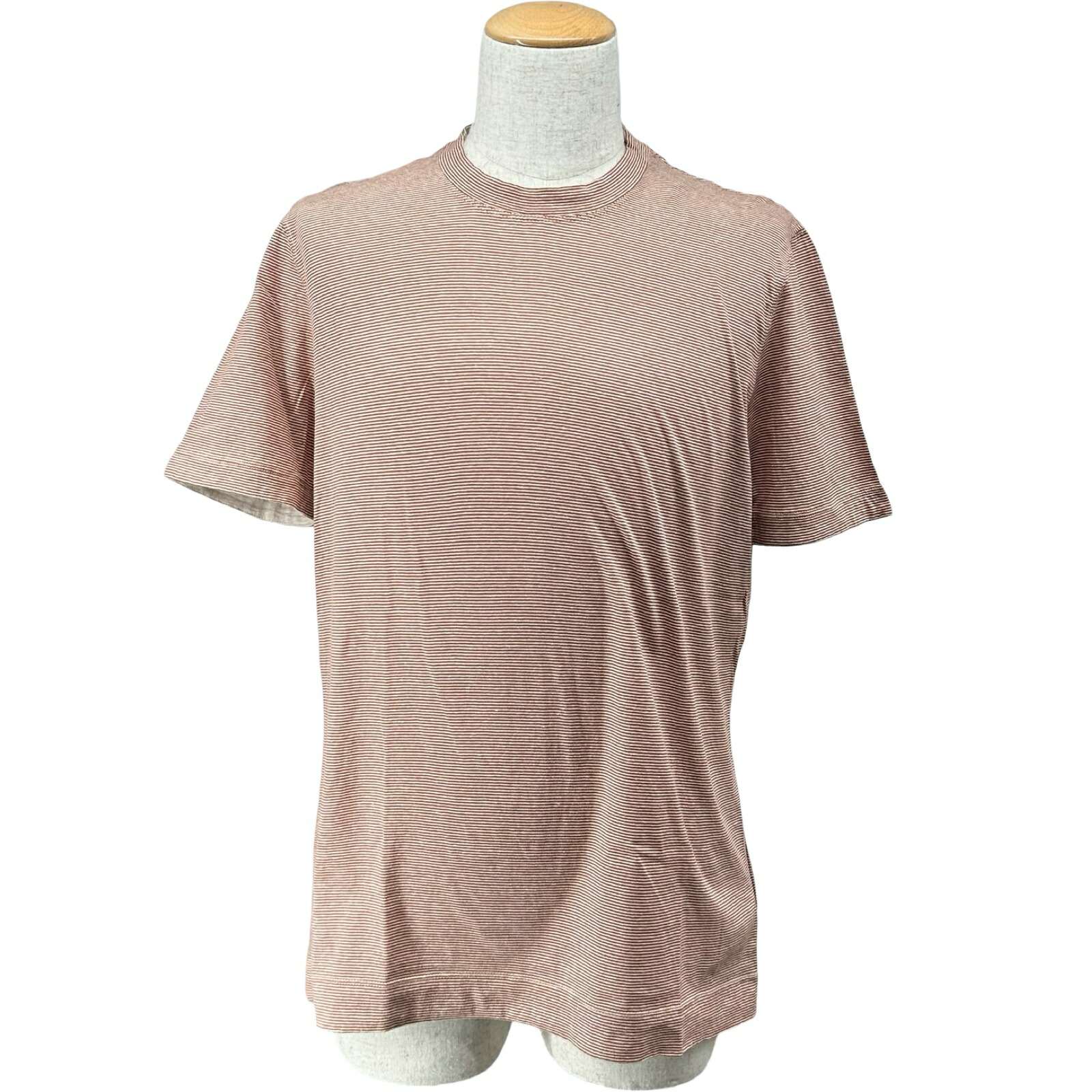 【6/1～ 最大限度30,000円OFF引き換え証！】ブルネロクチネリ BRUNELLO CUCINELLI SLIM FIT 半袖ティーシャツ 赤銅色 綿織物 メンズ 半袖Ｔシャツ【中古】