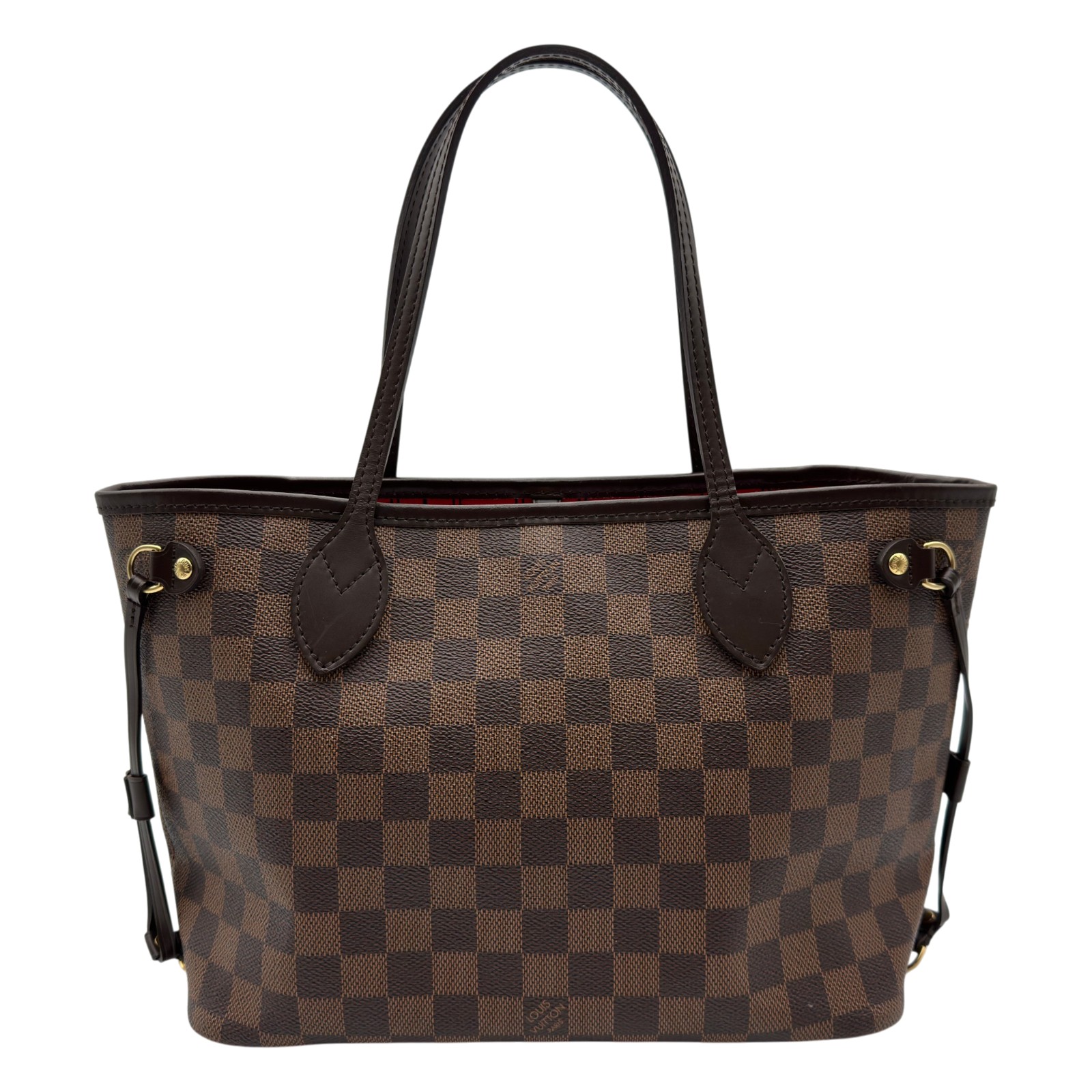 ルイ・ヴィトン LOUIS VUITTON ネヴァーフルPM N51109 赤銅色 ダミエ/なめし革 レディース トートバッグ【中古】