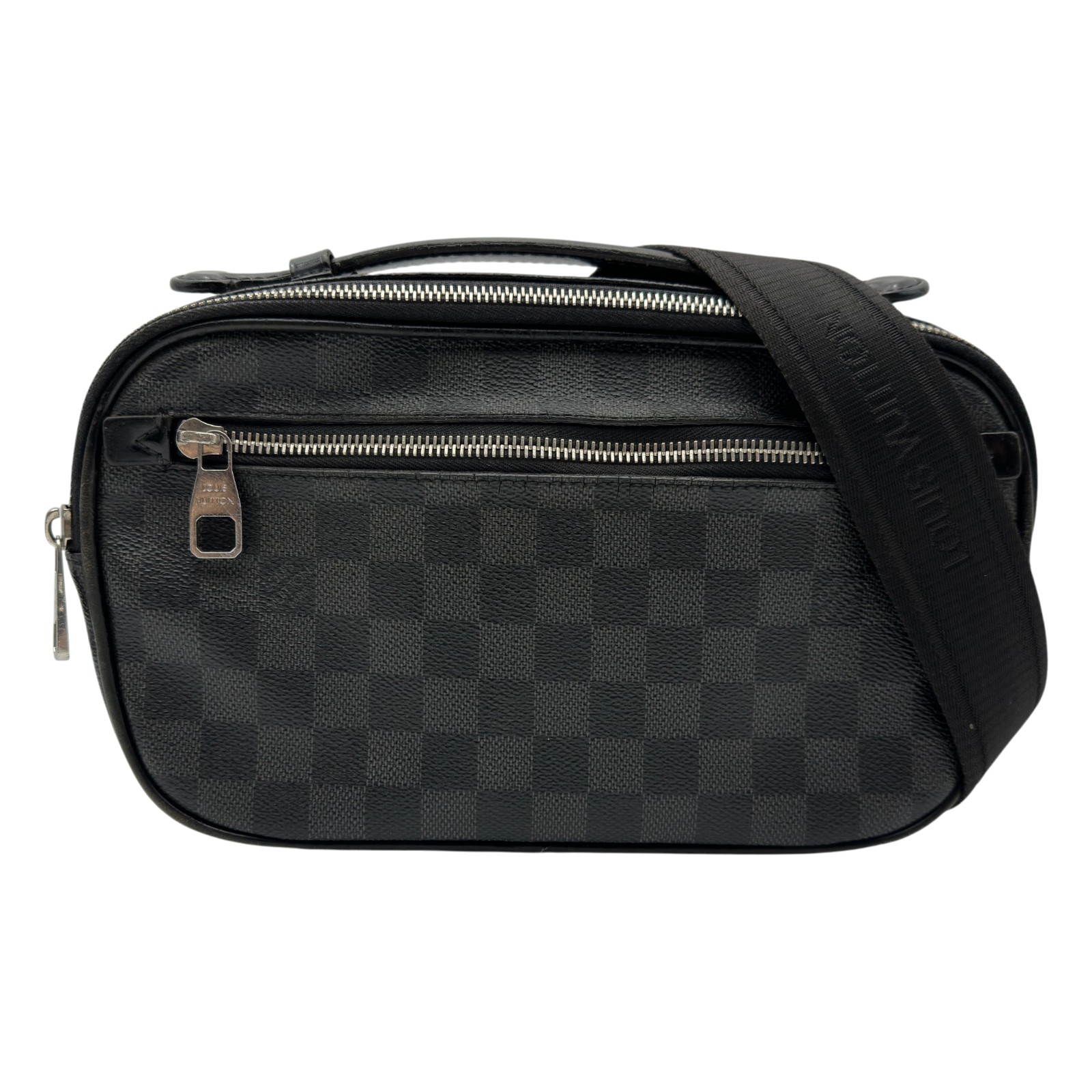 ルイ・ヴィトン LOUIS VUITTON アンブレール N41289 黒いこと/薄墨色 ダミエグラフィット/なめし革 メンズ 上半身御徒面子【中古】