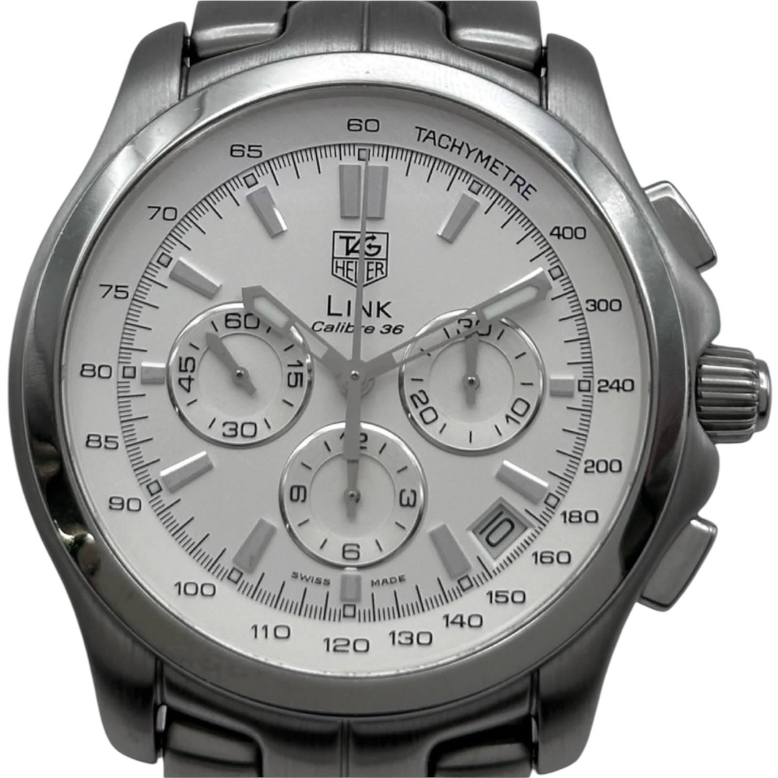 タグ・ホイヤー TAG HEUER 繋がり クロノグラフ キャリバー36 CT511B.BA0564 しろがね色 ステンレス鋼スチール写真 自動小銃一巻き メンズ ウォッチ【中古】