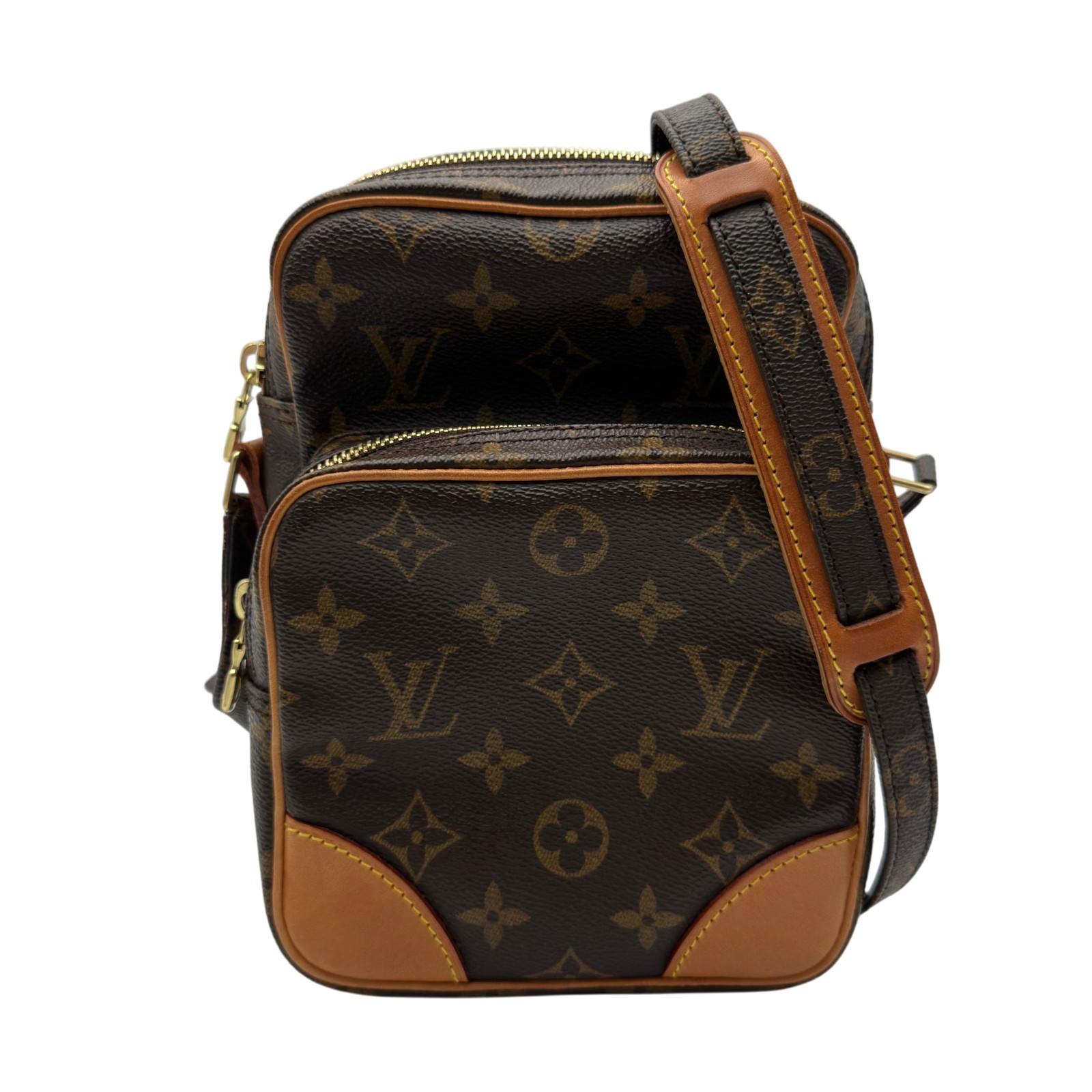 ルイ・ヴィトン LOUIS VUITTON アマゾン M45236 ブラウン モノグラム/レザー レディース ショルダーバッグ【中古】|OKURA(おお蔵)店