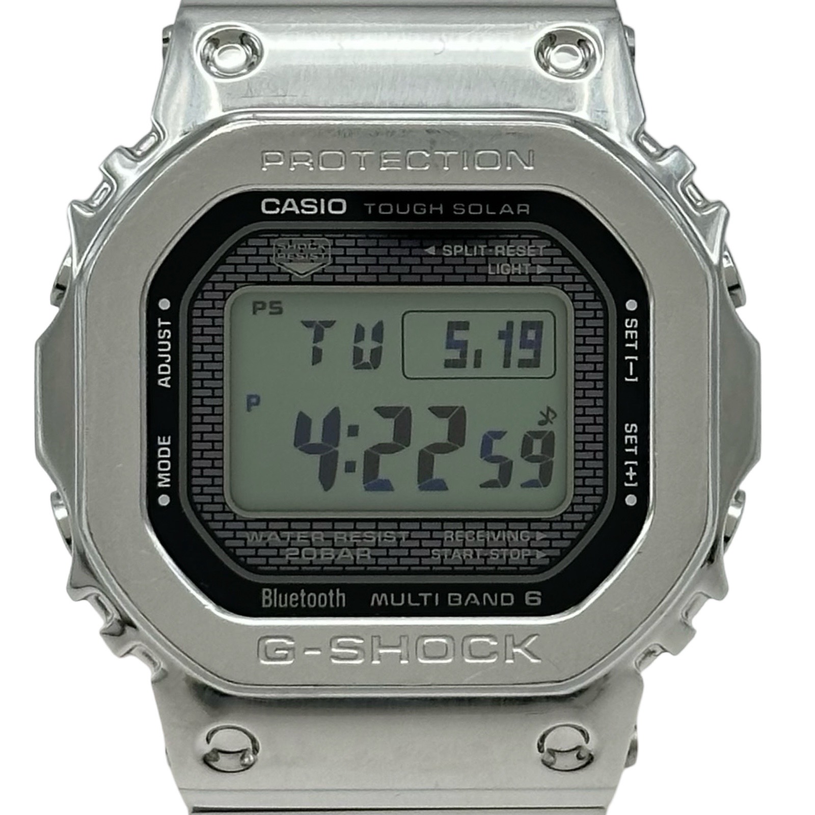 【6/1～ 最大限度30,000円OFFクーポン券！】カシオ CASIO G-SHOCK GMW-B5000D-1JP 黒いこと ステンレス鋼スチール写真 石英 メンズ ウオッチ【中古】