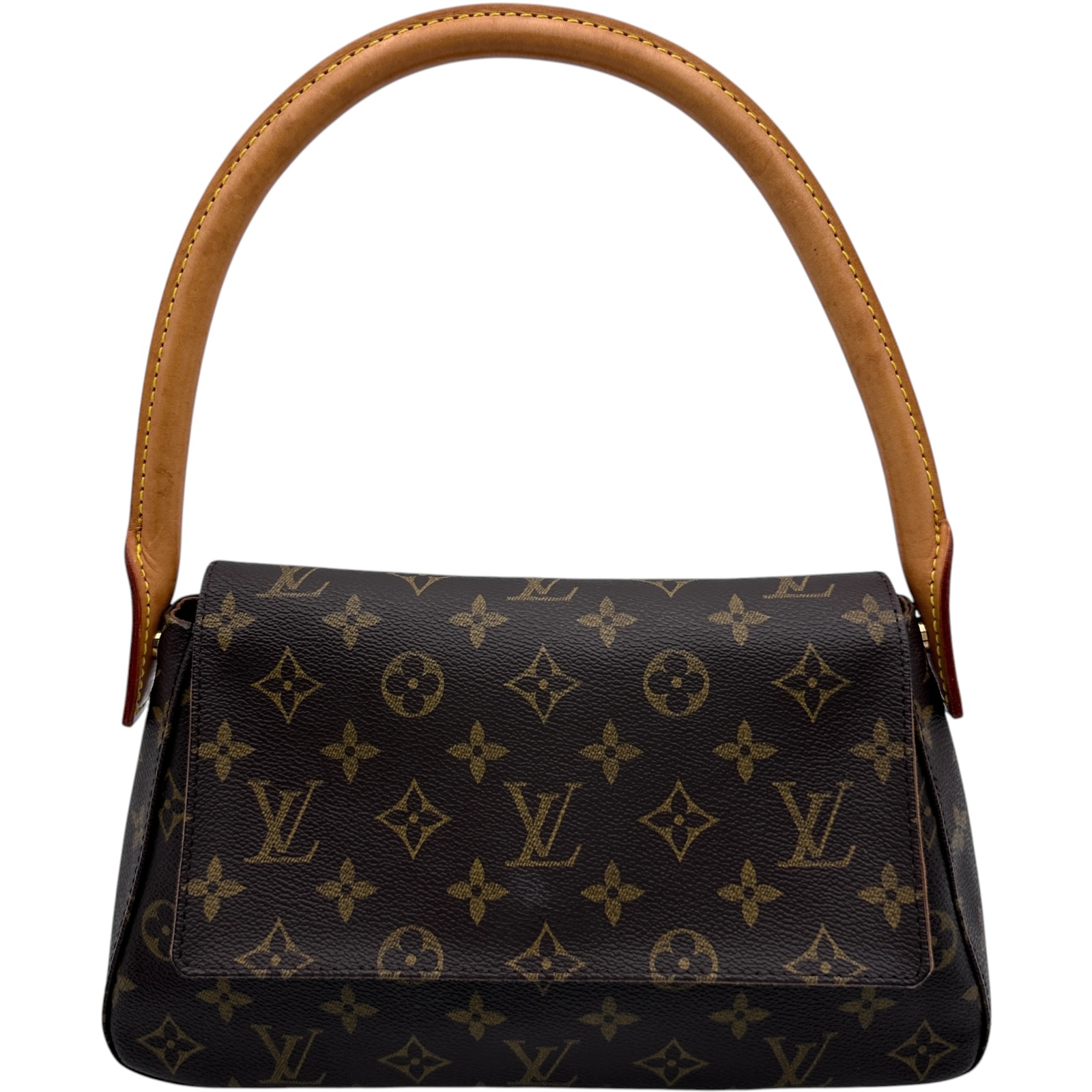 ルイ・ヴィトン LOUIS VUITTON ミニ・ルーピング M51147 ブラウン モノグラムキャンバス レディース ハンドバッグ【中古】｜OKURA（おお蔵）店