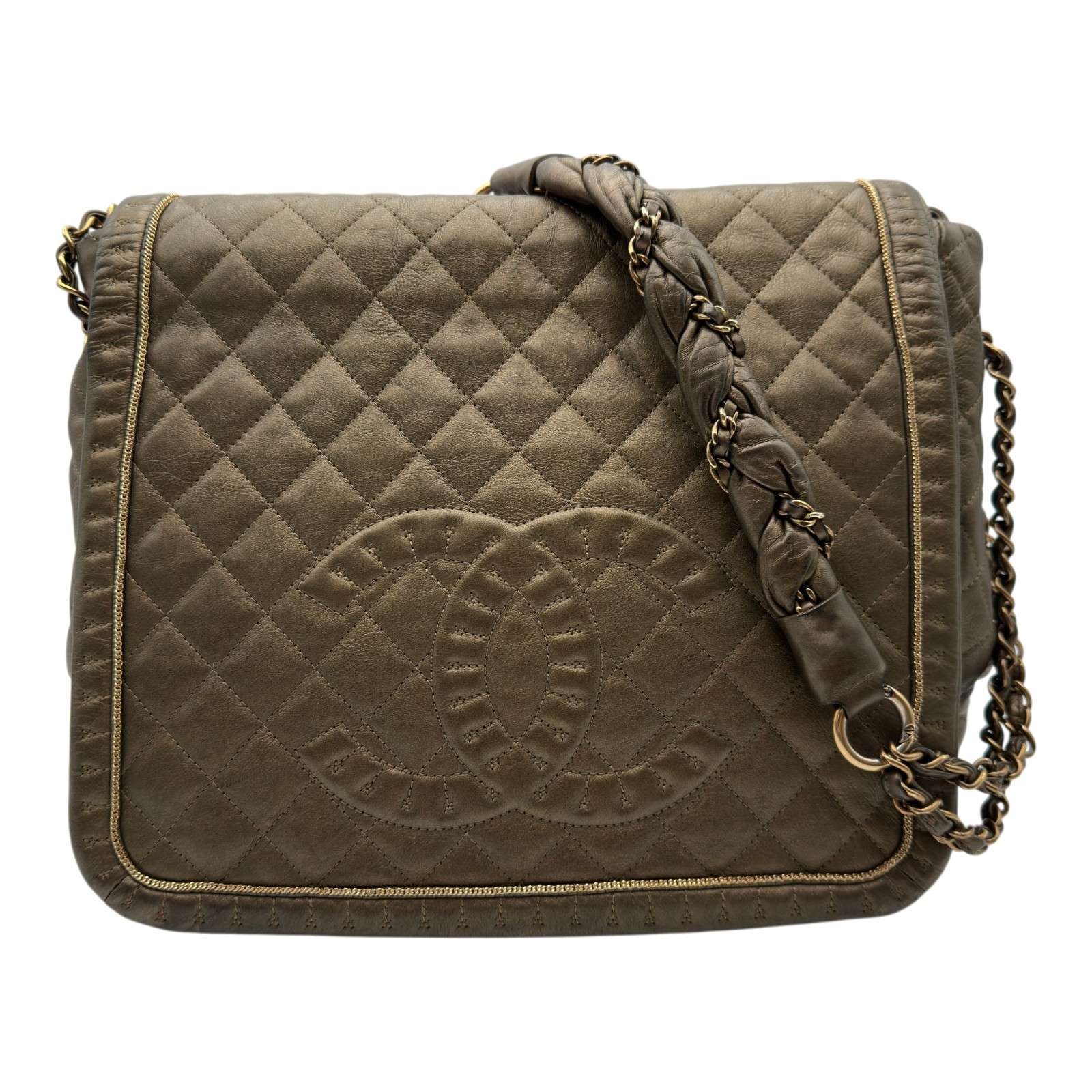 【6/1～ 最大限度30,000円OFF引き換え証！】シャネル CHANEL イスタンブール 下げ翼御徒面子 15番台 ブロンズ ゴールド金具 エイジドカーフ レディース ショルダーバッグ【中古】