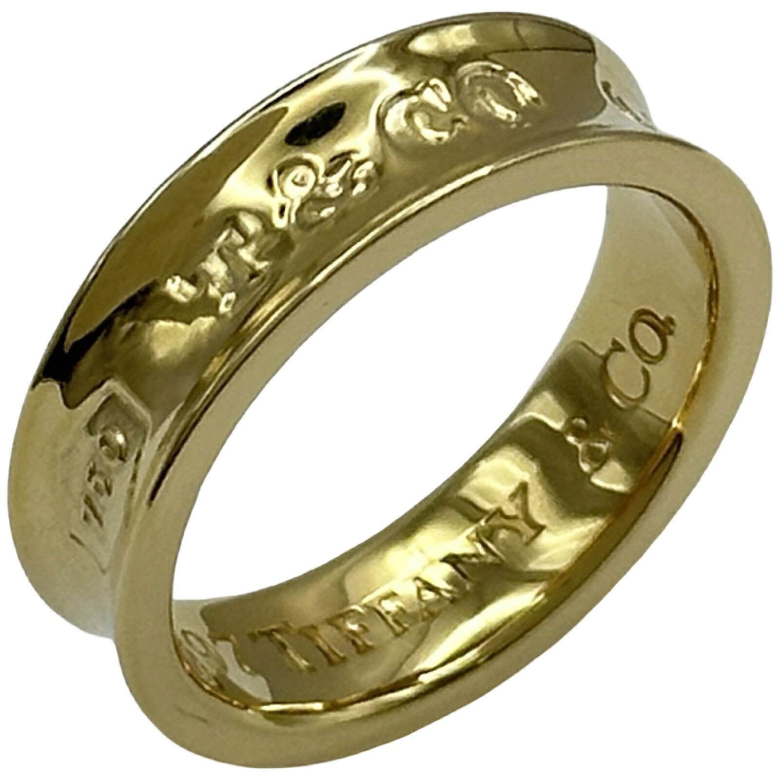ティファニー TIFFANY＆CO 1837ナローリング ゴールド 750 ジュエリー【中古】｜OKURA（おお蔵）店