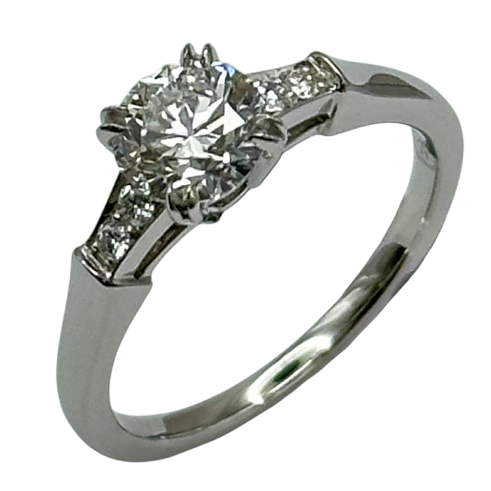 ハリーウィンストン HARRY WINSTON ラウンドカットトリストダイヤリング プラチナ Pt950 ダイヤモンド ジュエリー【中古】｜OKURA（おお蔵）店