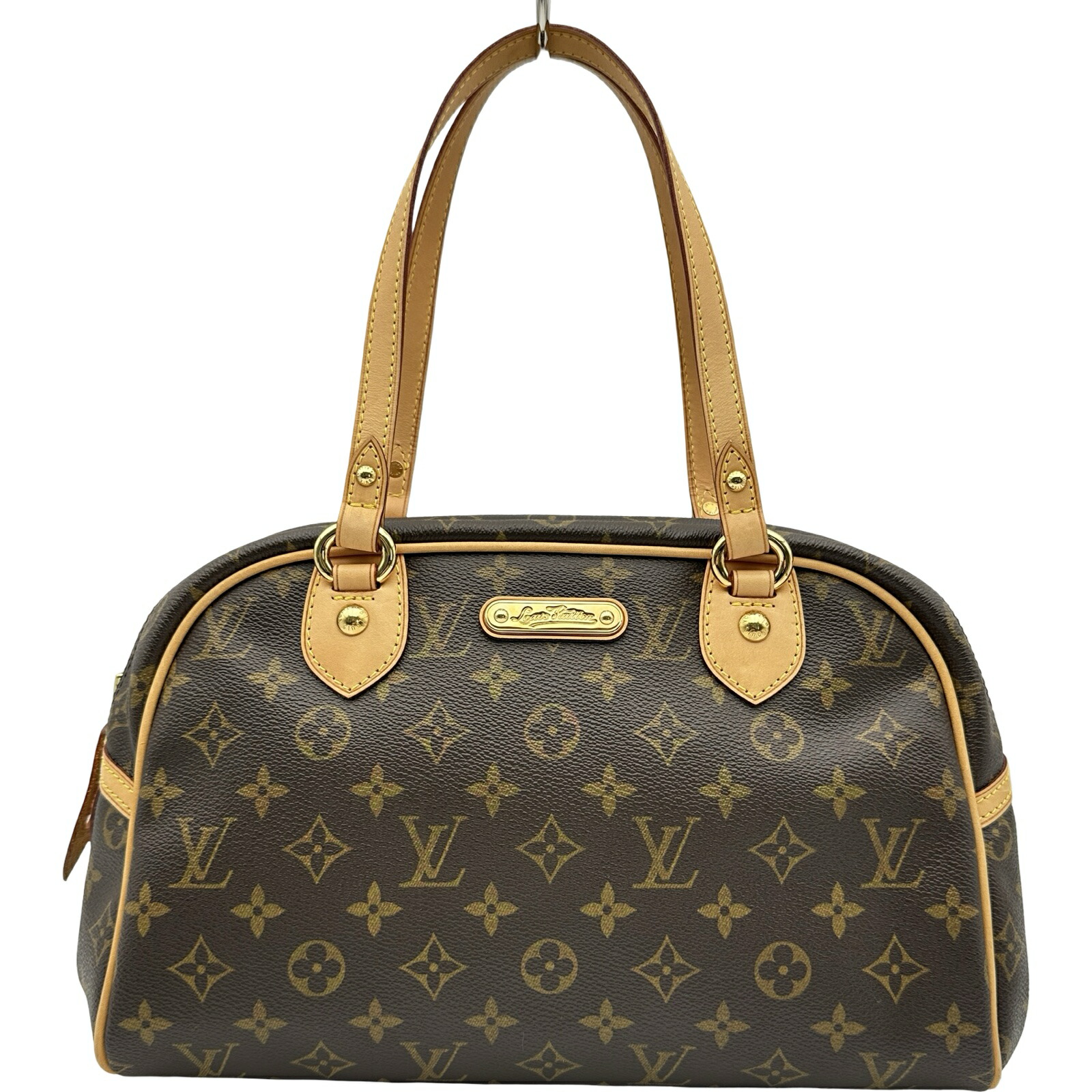 ルイ・ヴィトン LOUIS VUITTON モントルグイュPM M95565 赤銅色 モノグラム ・帆布 レディース ハンドバック【中古】