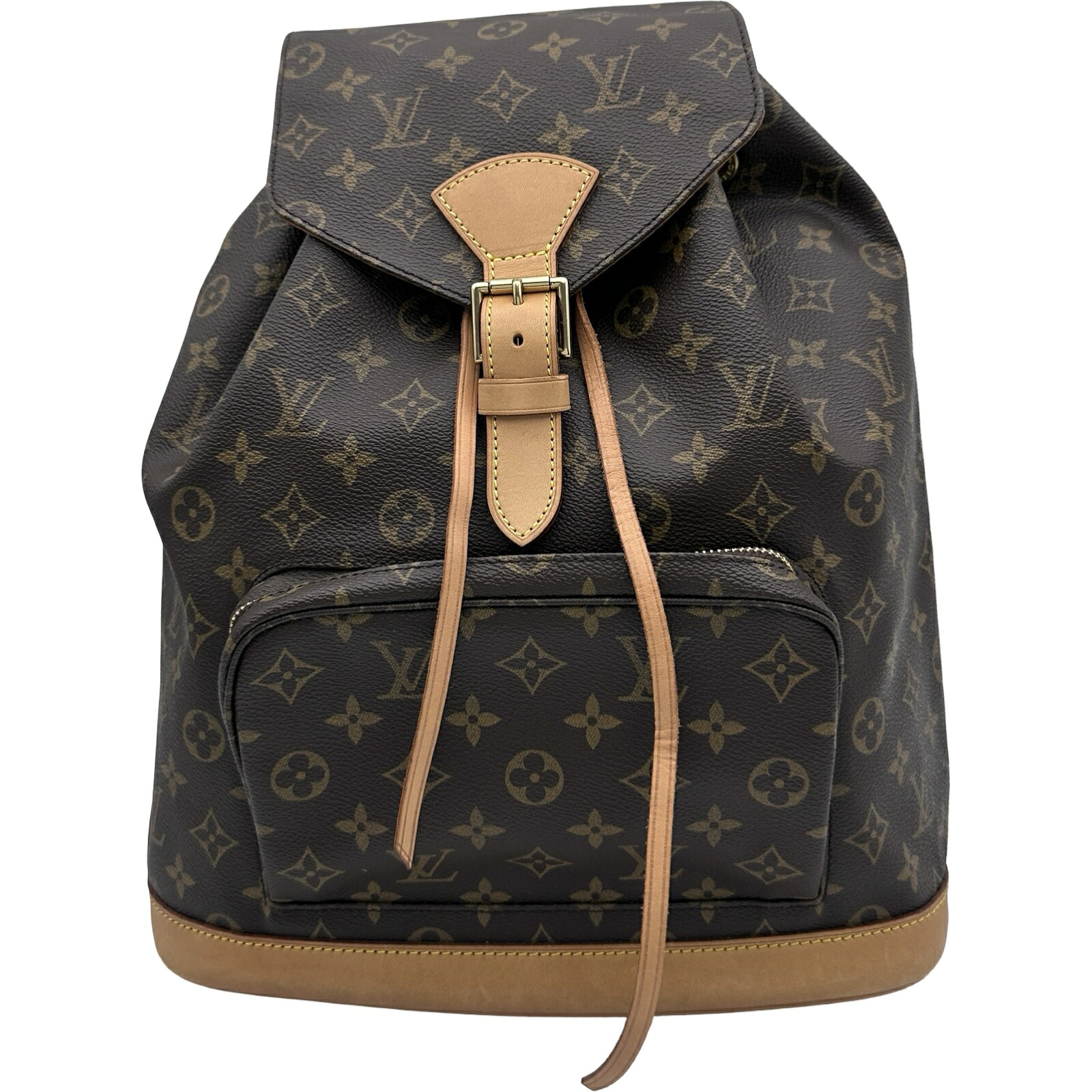 ルイ・ヴィトン LOUIS VUITTON モン掏摸GM M51135 赤銅色 モノグラム帆布 メンズ 背嚢・デイパック【中古】