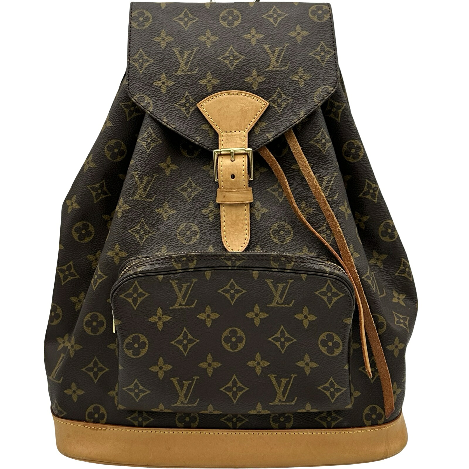 ルイ・ヴィトン LOUIS VUITTON モンスリGM M51135 ブラウン モノグラムキャンバス レディース リュック・デイパック【中古】｜OKURA（おお蔵）店