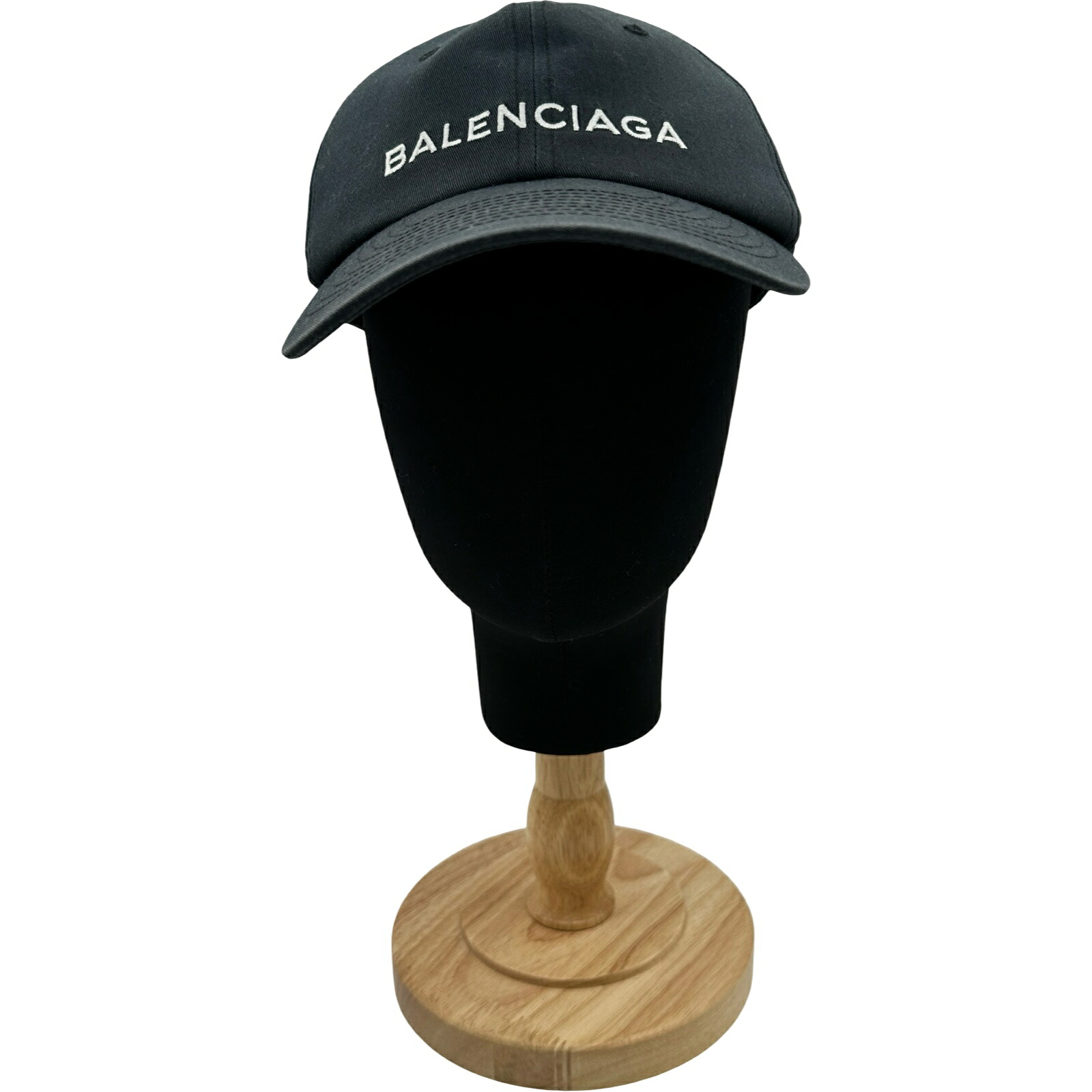 【6/1～ 最大限度30,000円OFFクーポン券！】バレンシアガ BALENCIAGA ロゴタイプ刺?野球旗がしら 452245 黒いこと 綿織物 メンズ 余分の物流行り物雑貨【中古】