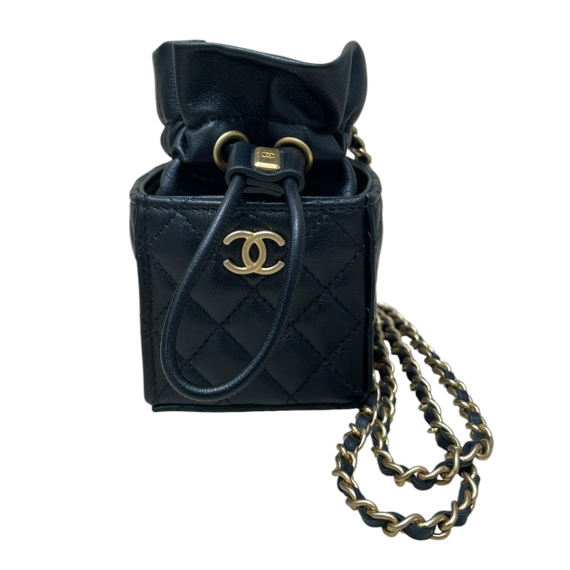シャネル CHANEL マトラッセミニドローストリングバッグ 31番台 黒いこと 子ヒツジ人はだ レディース 余分の物御徒面子【中古】