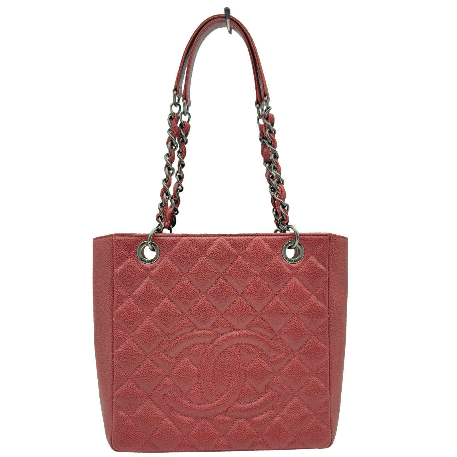 シャネル CHANEL PSTチェーンハンドバッグ A50994 ローズウッド シルバー金具 キャビアスキン レディース トートバッグ【中古】|OKURA(おお蔵)店