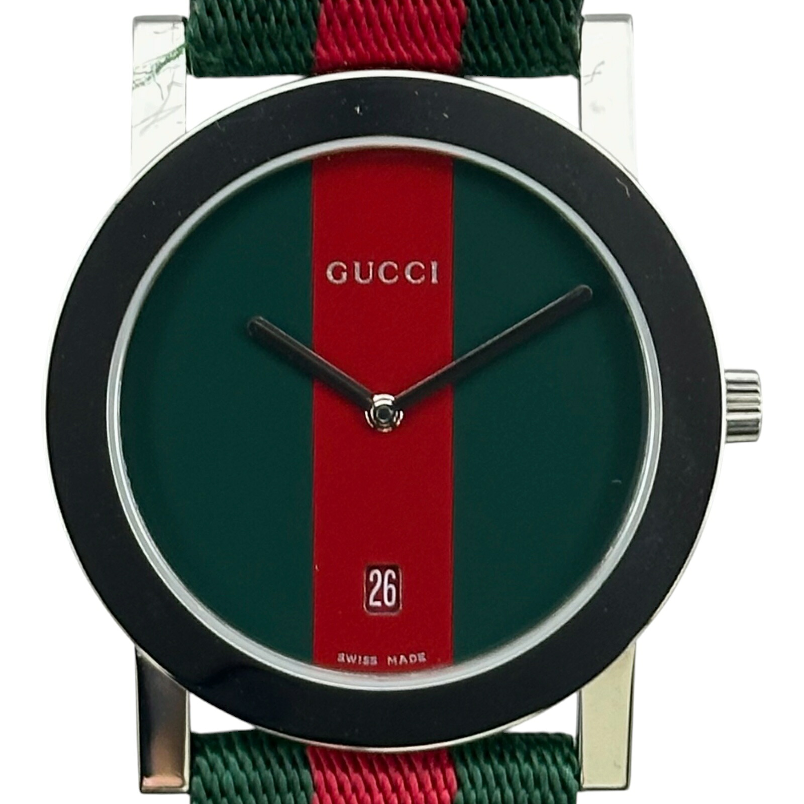 【6/1～ 最大限度30,000円OFF引き換え証！】グッチ GUCCI メンズウォッチ 5200M.1 緑であること/赤いこと ステンレス鋼スチール写真 石英 ユニ一発やる ウオッチ【中古】