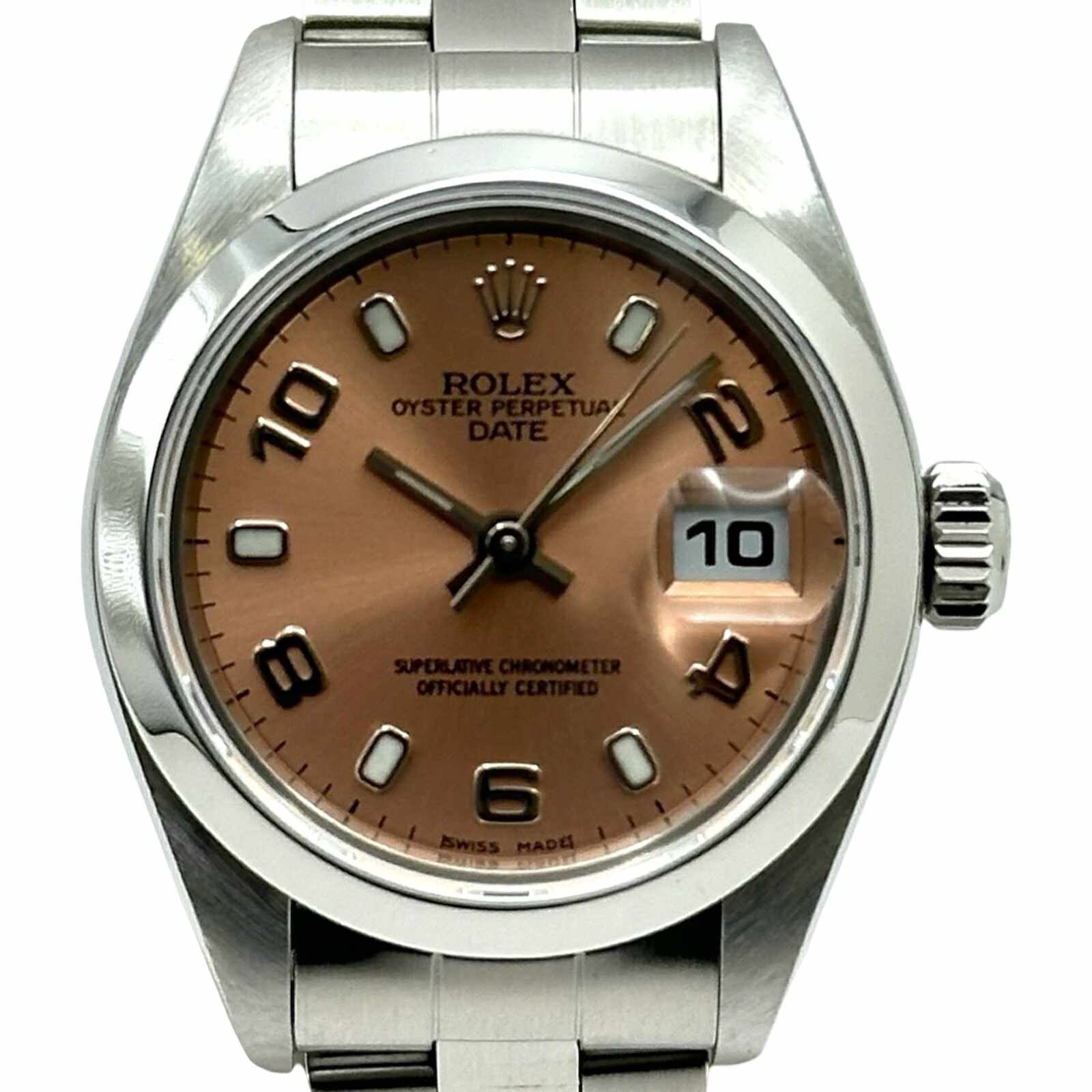 【6/1～ 最大限度30,000円OFFクーポン券！】ロレックス ROLEX オイスターパーペチュアルデイト 79160 ブロンズ ステンレス鋼スチール写真 自動小銃一巻き レディース ウオッチ【中古】